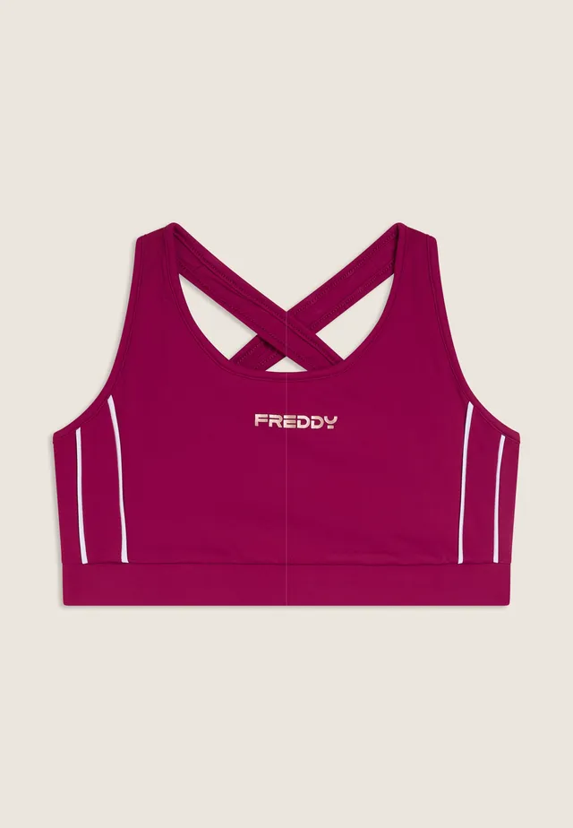 freddy-top-medio-supporto-in-jersey-tecnico-con-spalline-incrociate image 1