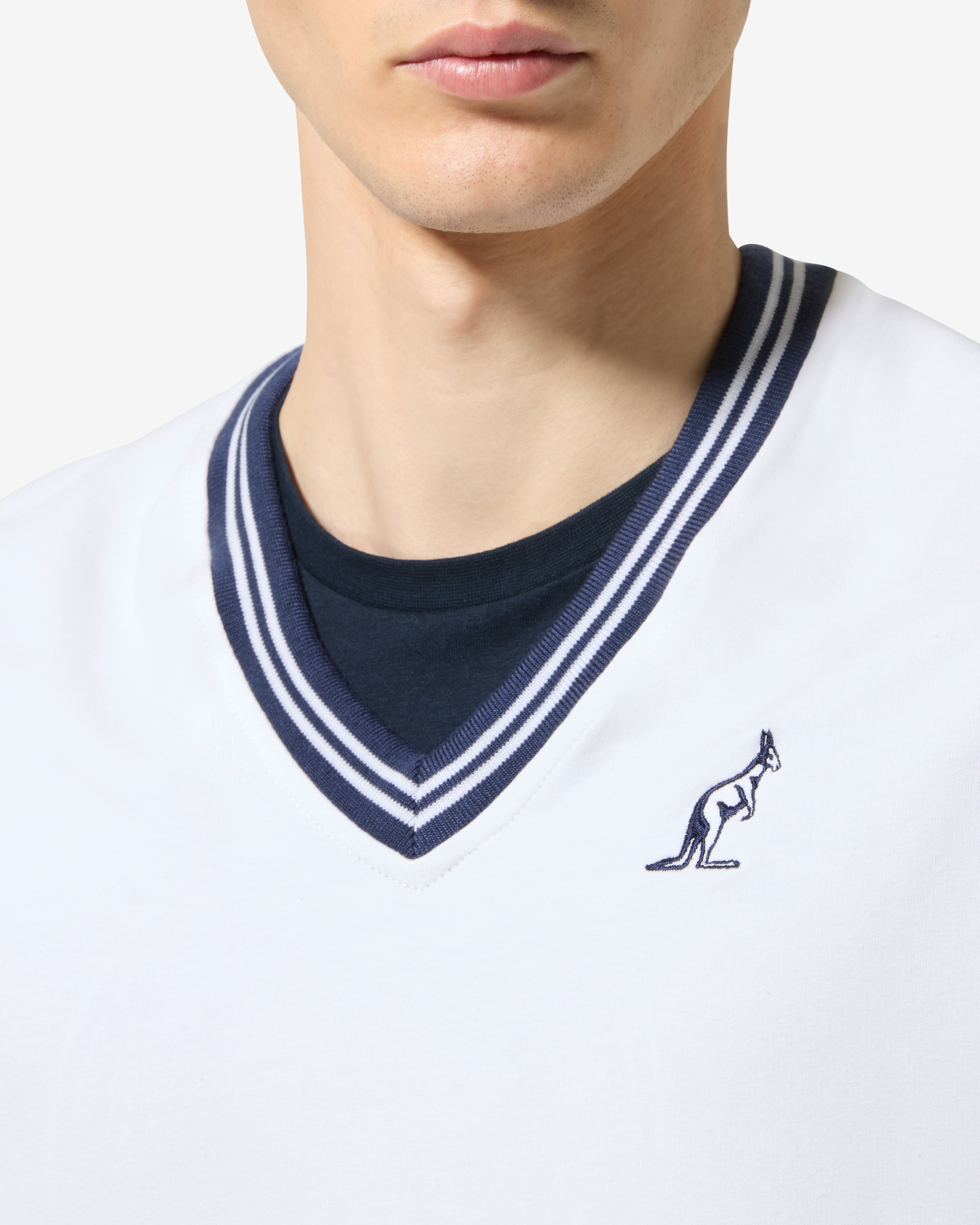 australian-legend-gilet-gilet-felpa-bianco-scollo-v image 4