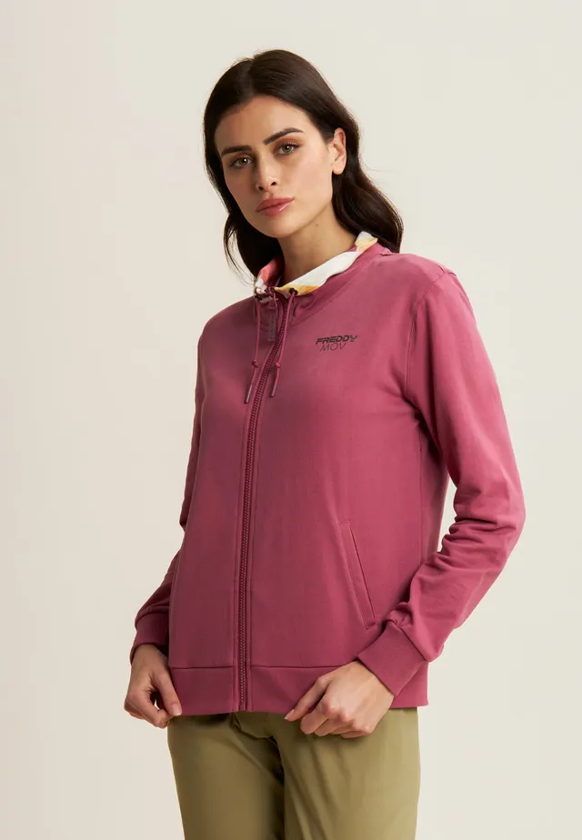 freddy-felpa-con-zip-e-dettagli-multicolore-felpa-donna image 1