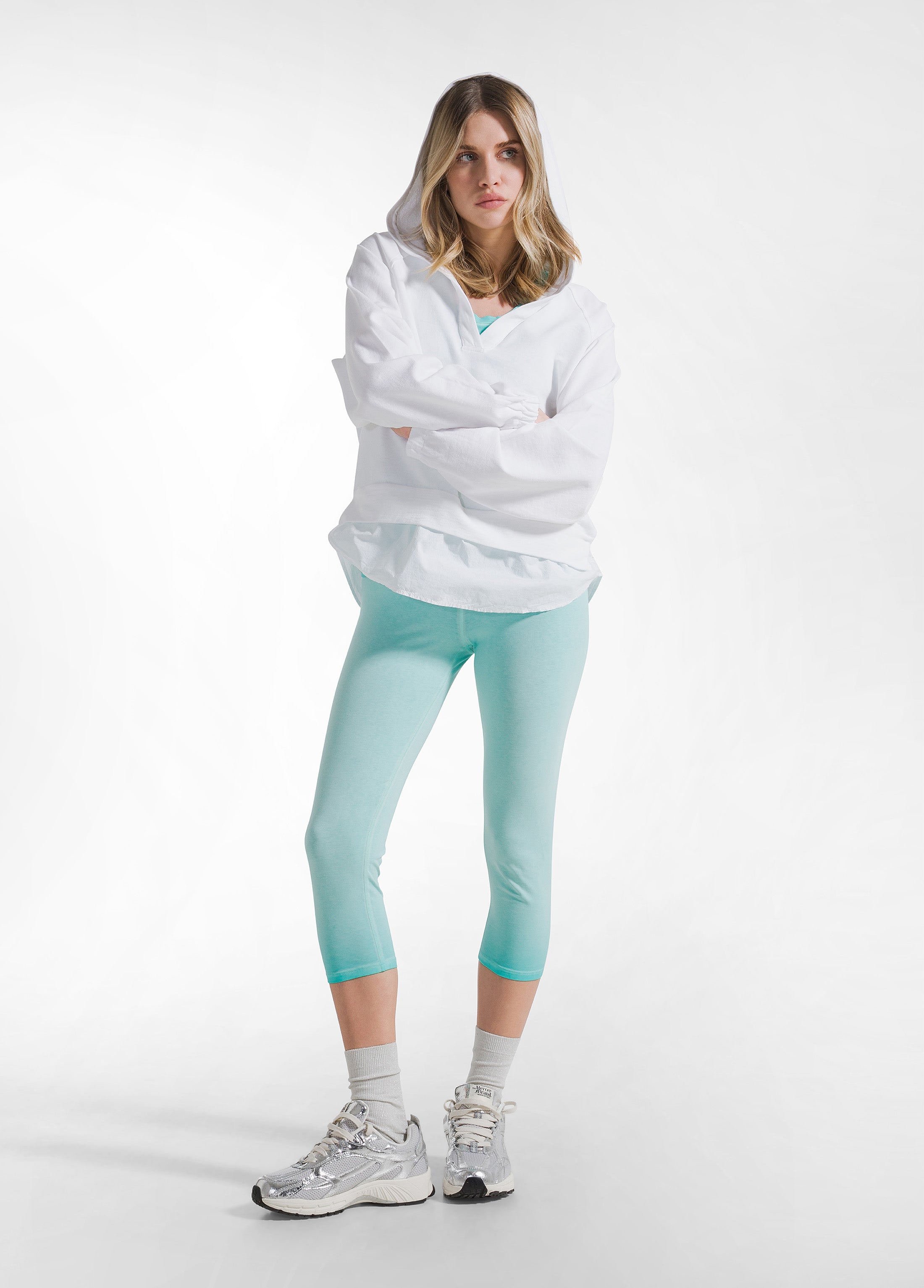 deha-d42025-leggings-7-8-effetto-sfumato-in-jersey-stretch-verde image 1