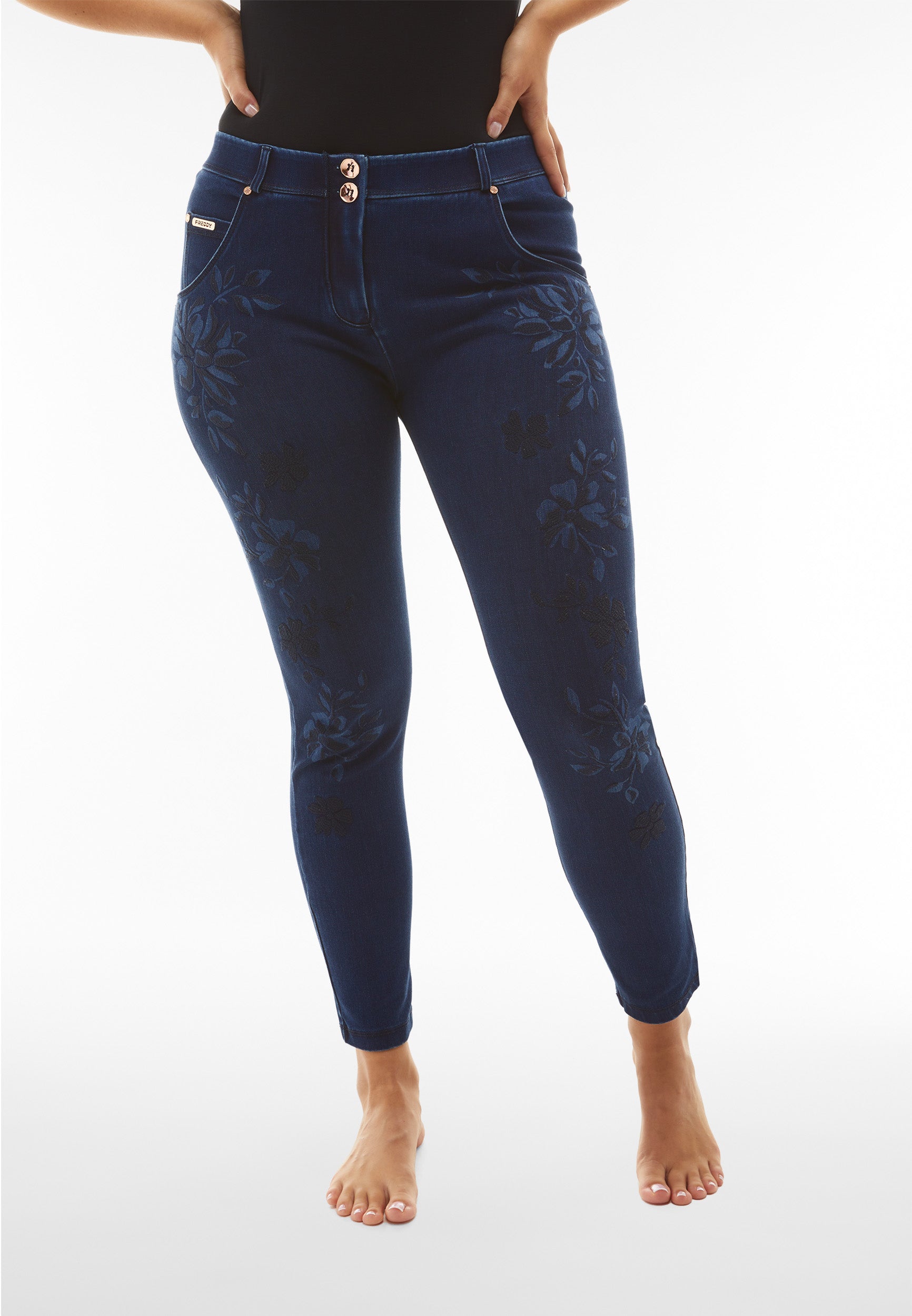freddy-jeans-wr-up-donna-vita-regular-7-8-superskinny-con-decoro-floreale image 2