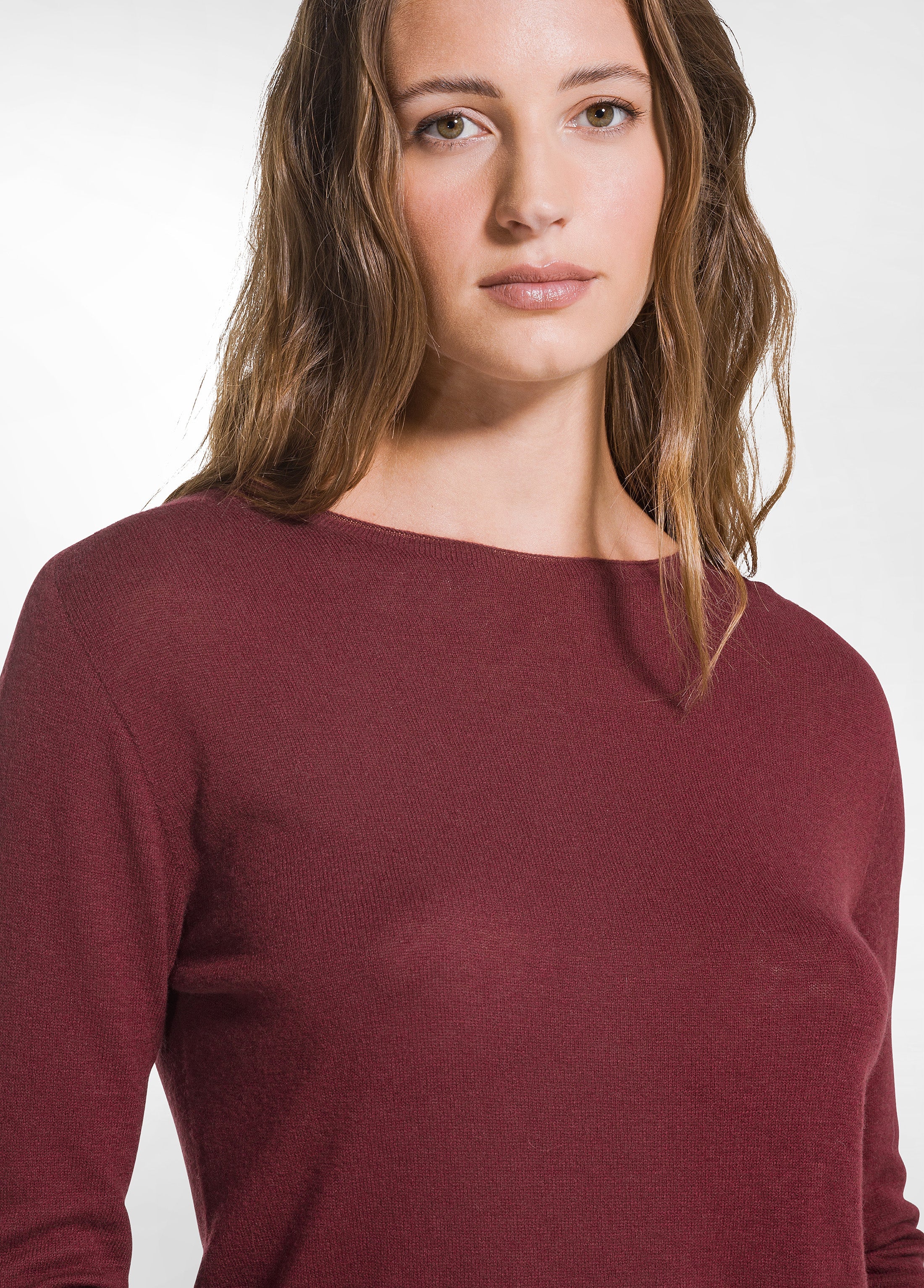 deha-maglia-girocollo-in-lana-leggera-rosso image 3