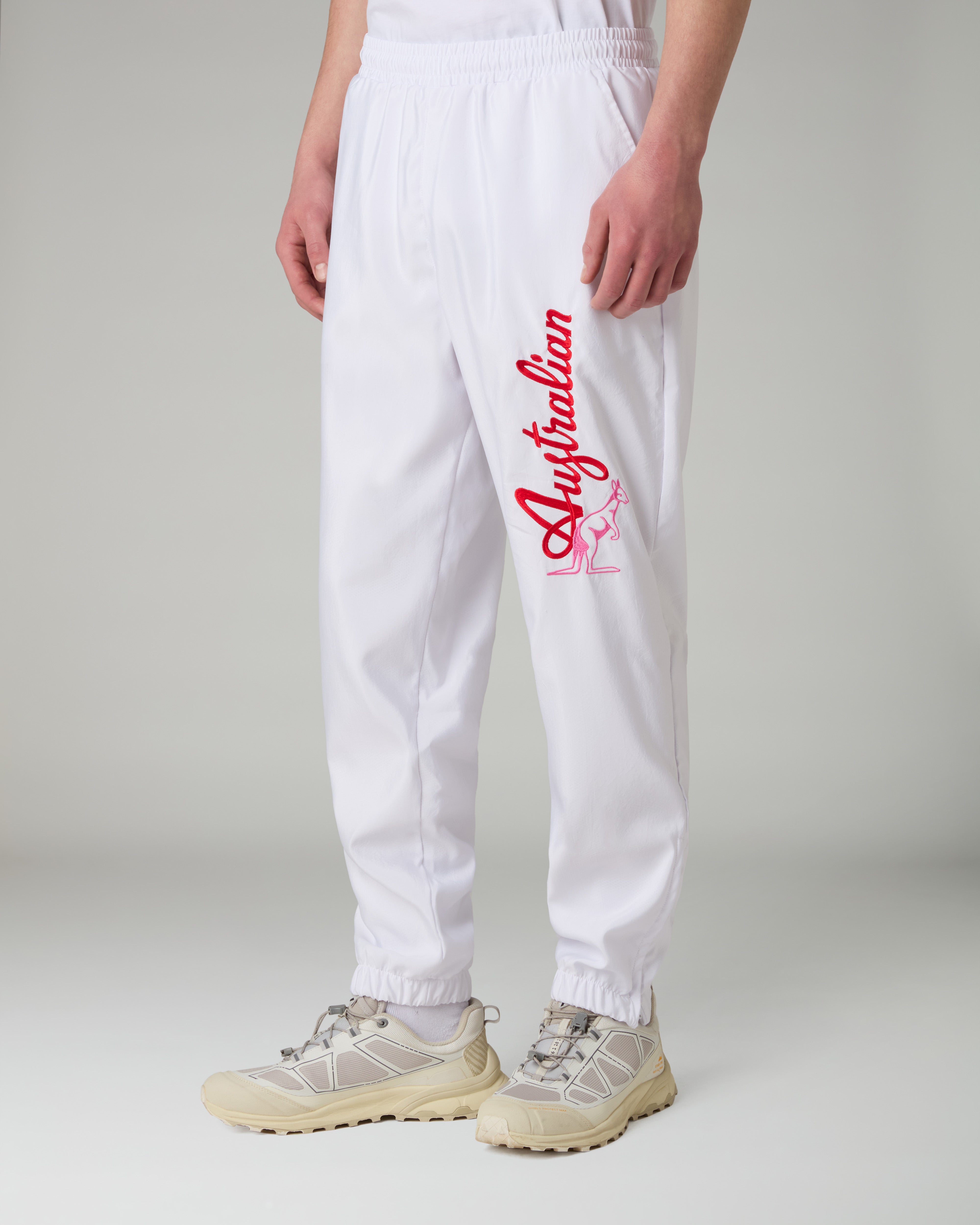 australian-goran-bumper-track-pant-pantalone-antibes-bianco-con-fodera-mesh image 1