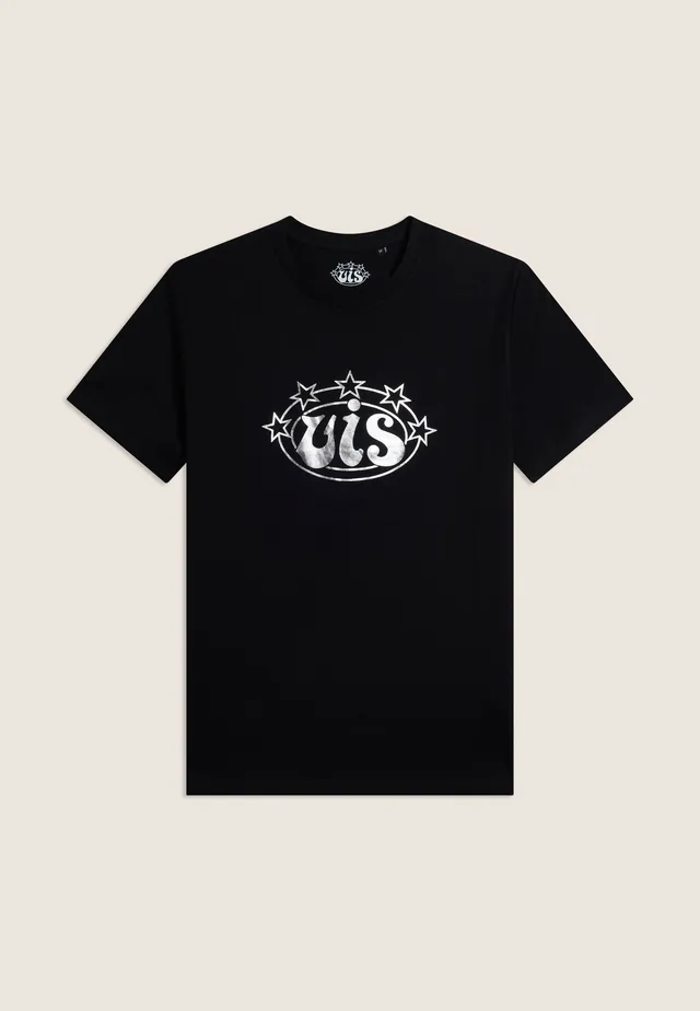 vis-by-freddy-t-shirt-uomo-girocollo-in-cotone-con-logo-argento image 1