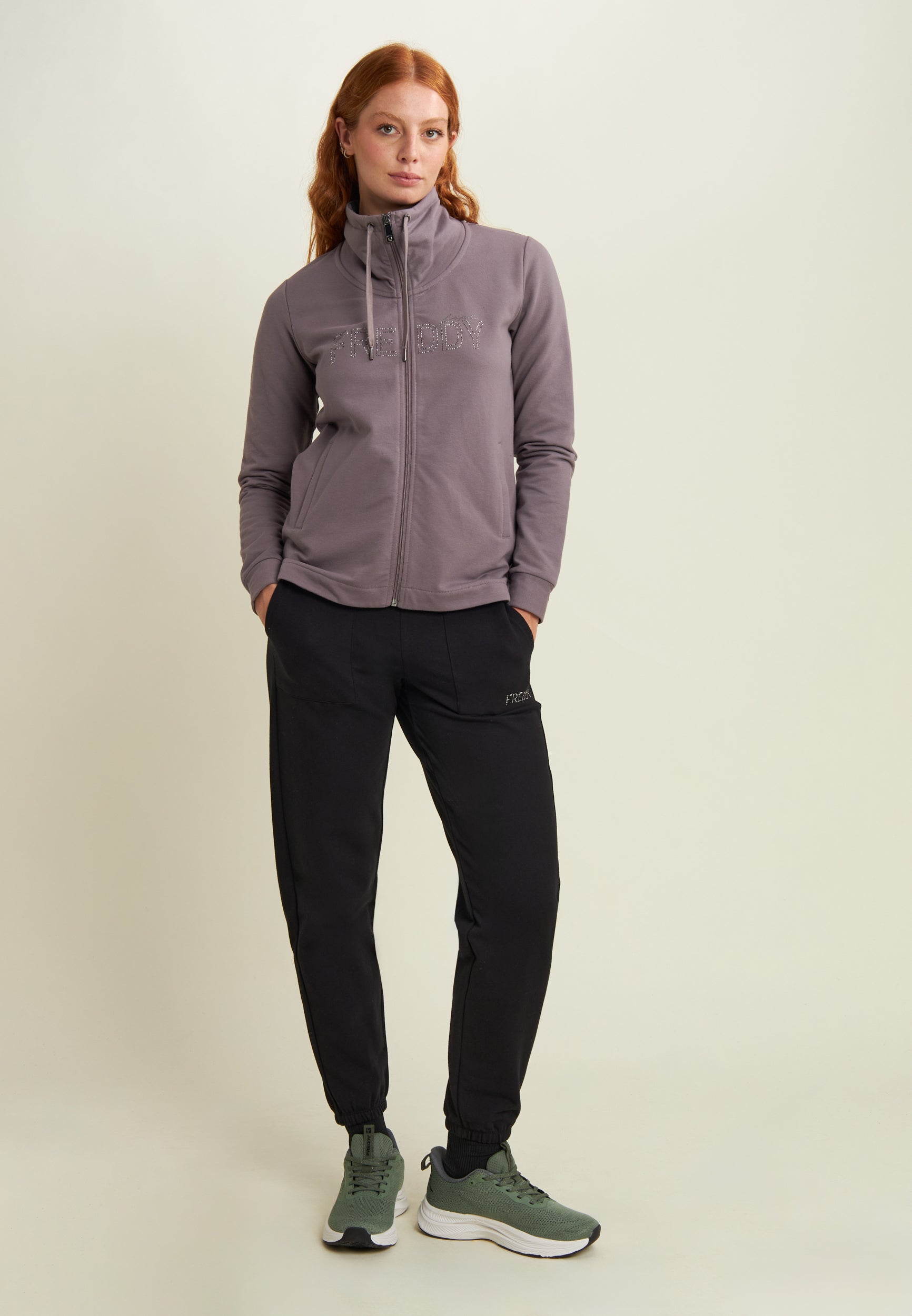 freddy-felpa-donna-full-zip-collo-alto-fondo-asimmetrico image 2