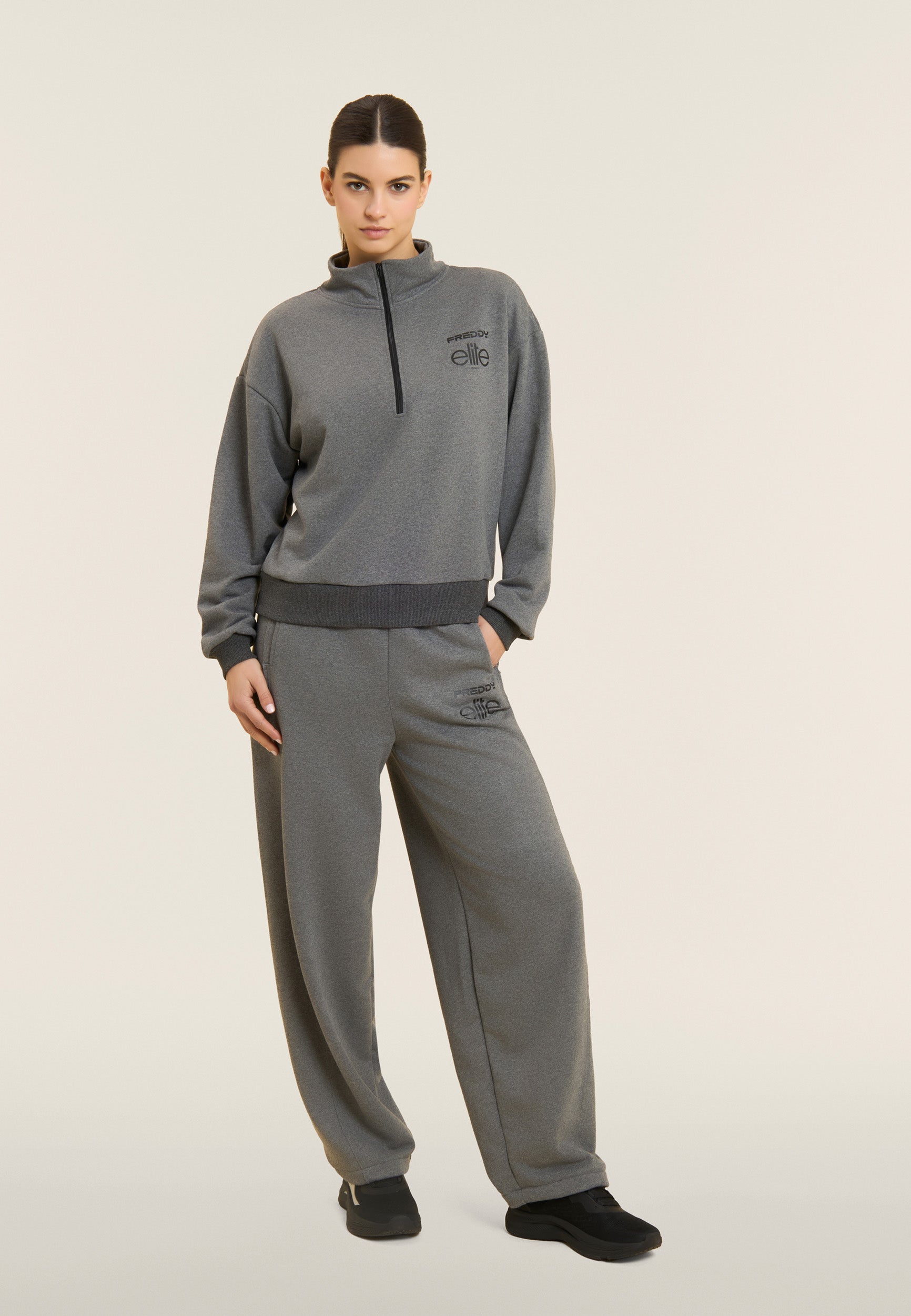 freddy-felpa-comfort-fit-donna-m-lange-mezza-zip-freddy-x-elite image 2