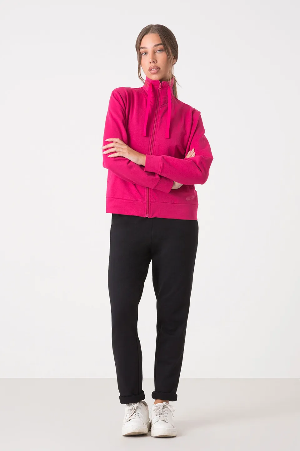 dimensione-danza-tuta-basic-donna-felpa-full-zip-collo-alto-pantalone image 1