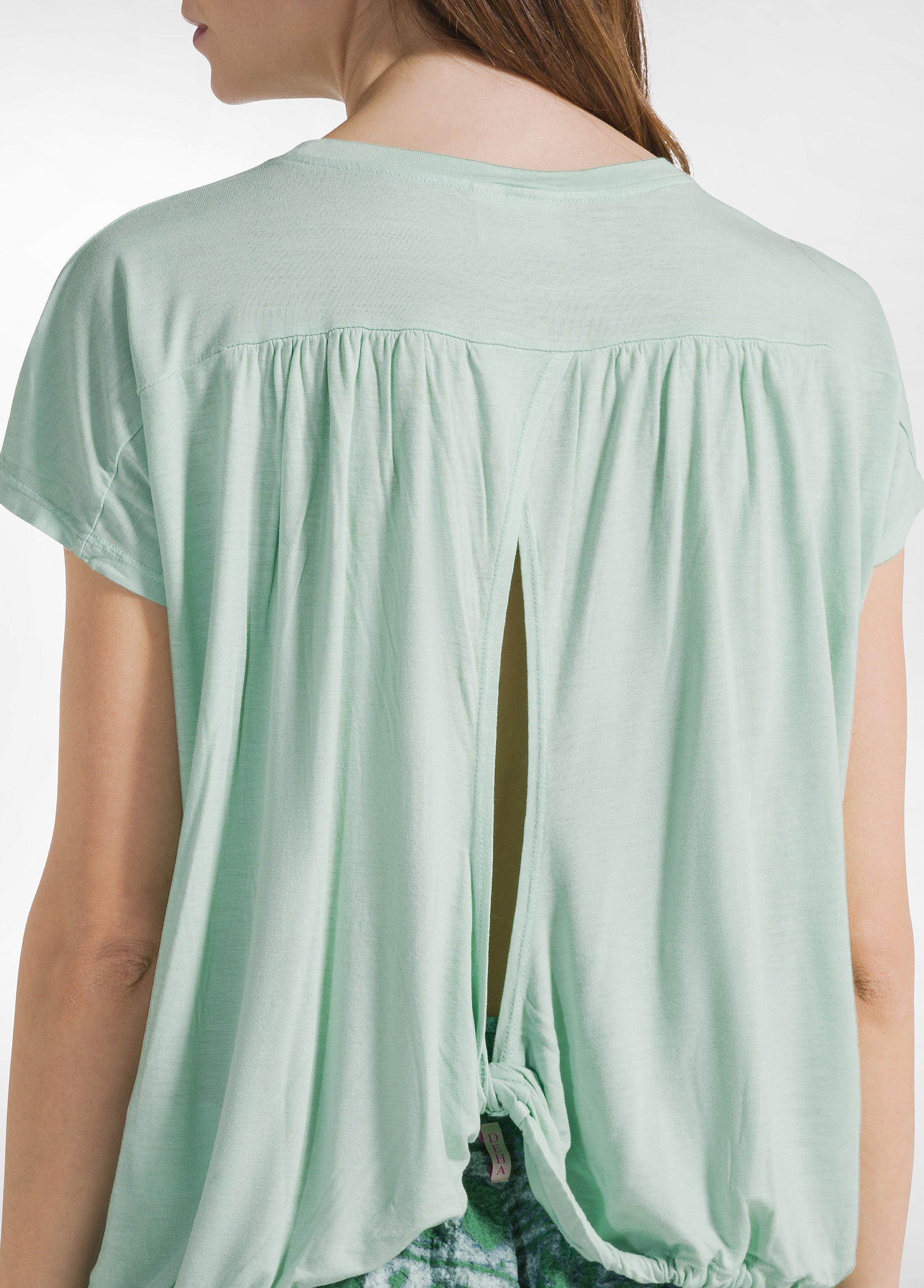 deha-t-shirt-in-viscosa-con-coulisse-verde image 3
