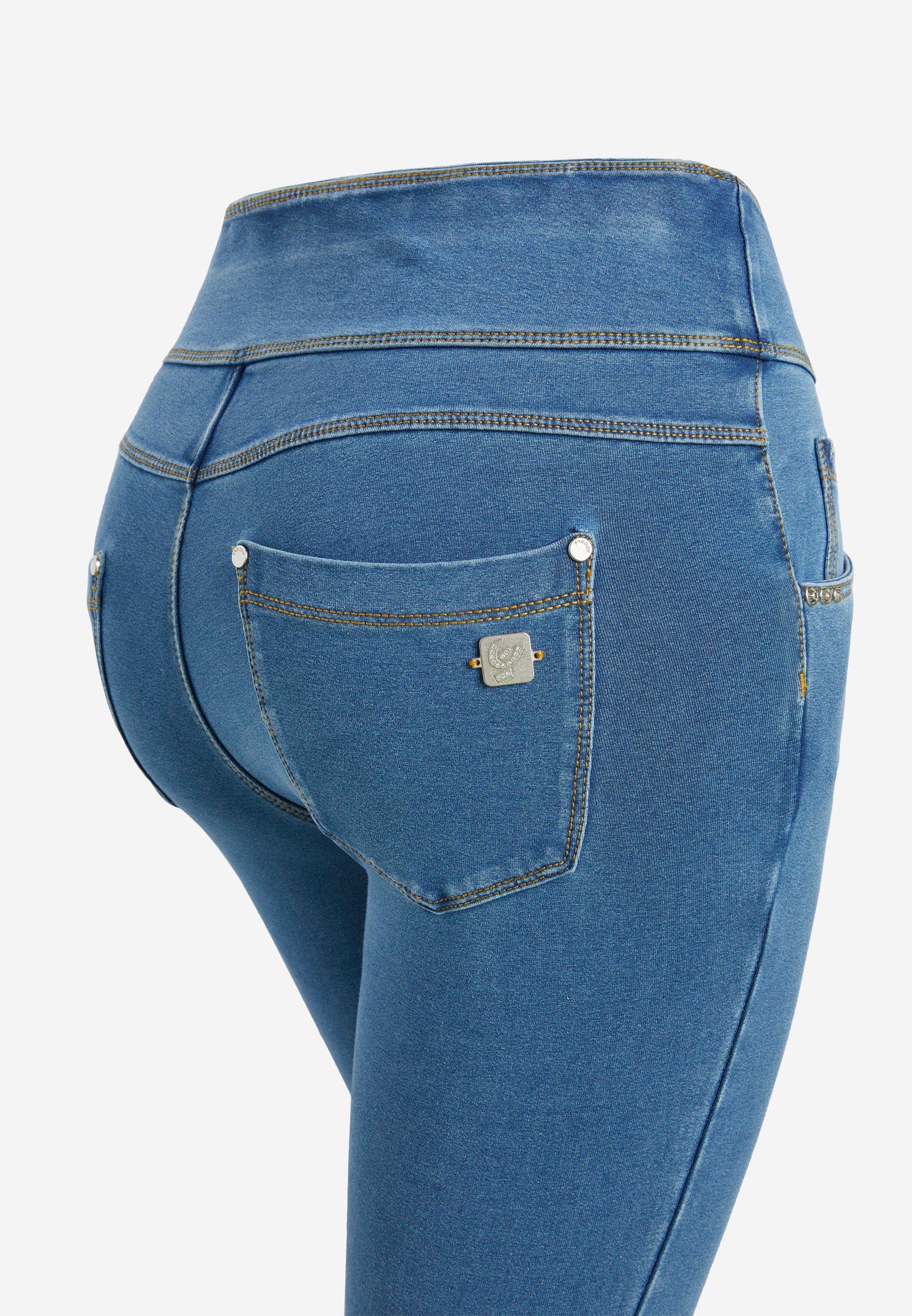 freddy-n-o-w-pantaloni-skinny-donna-vita-risvoltabile-jersey-denim image 7