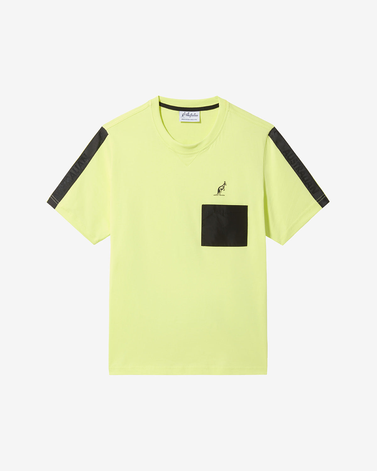 australian-impact-t-shirt-sportswear-t-shirt-cotone-lime-regular-fit image 5