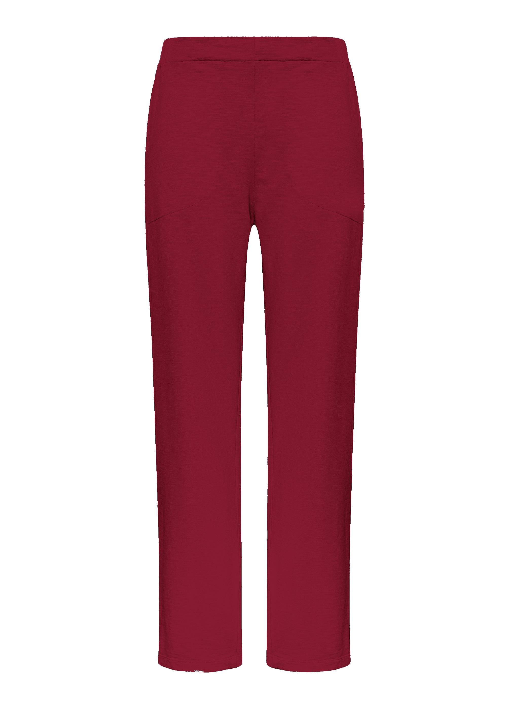 deha-pantaloni-dritti-in-cotone-fiammato-rossi image 1