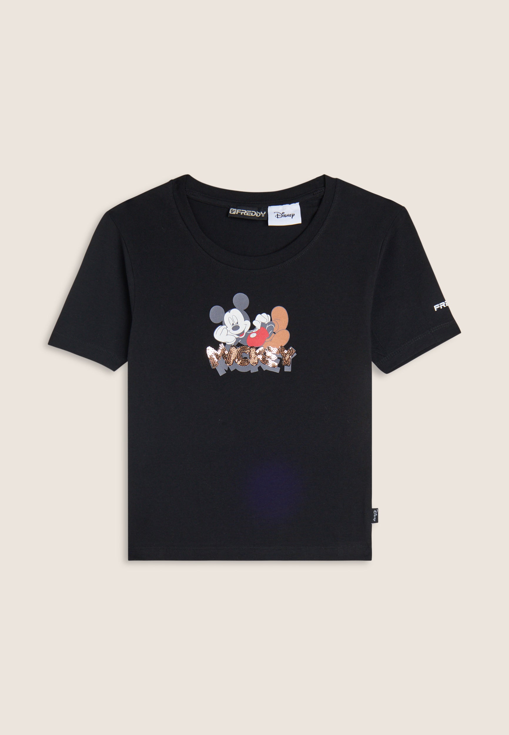 freddy-t-shirt-cropped-slim-fit-mickey-mouse-in-jersey-lycra image 1