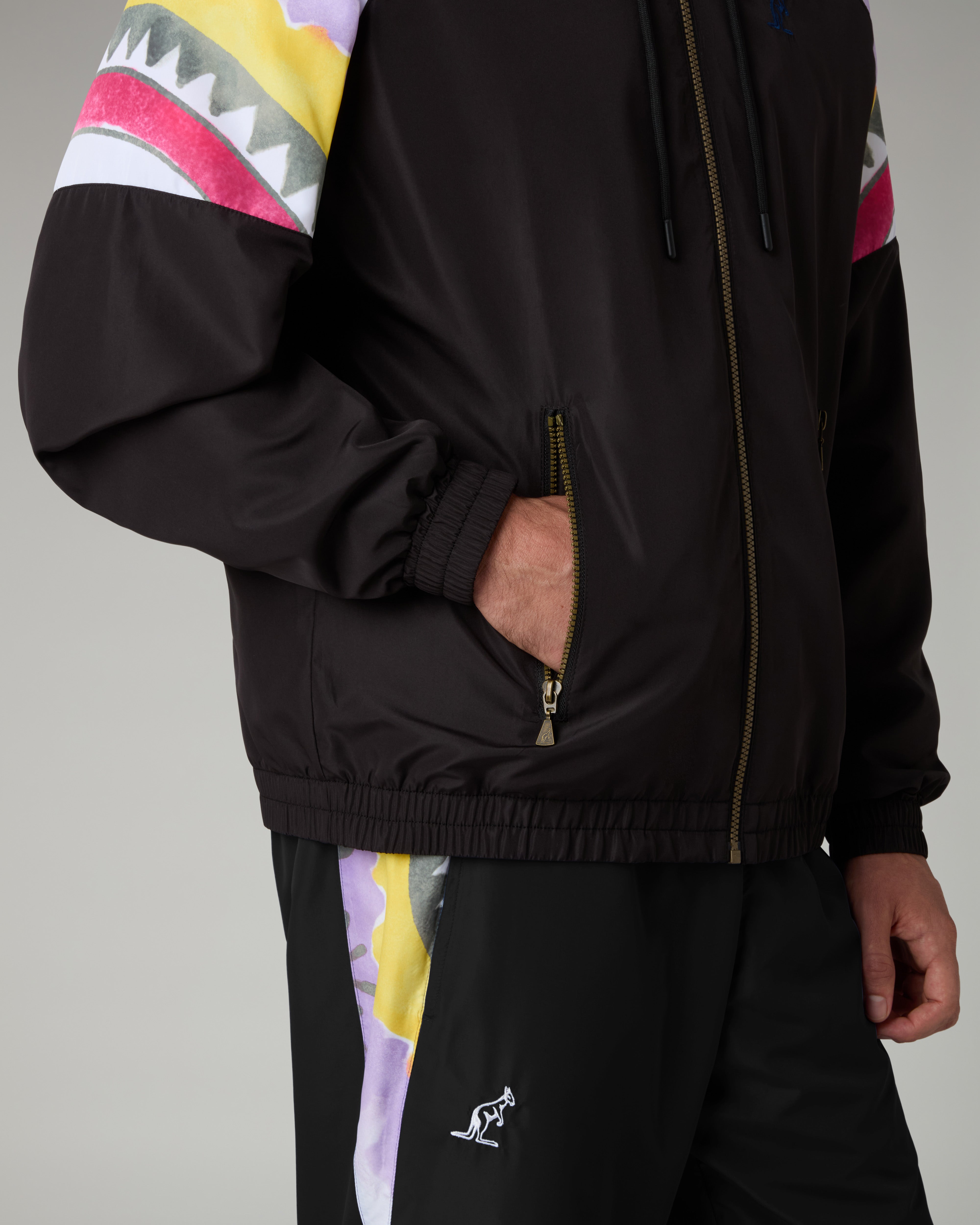 australian-native-old-track-jacket-giacca-tuta-nero-full-zip image 5