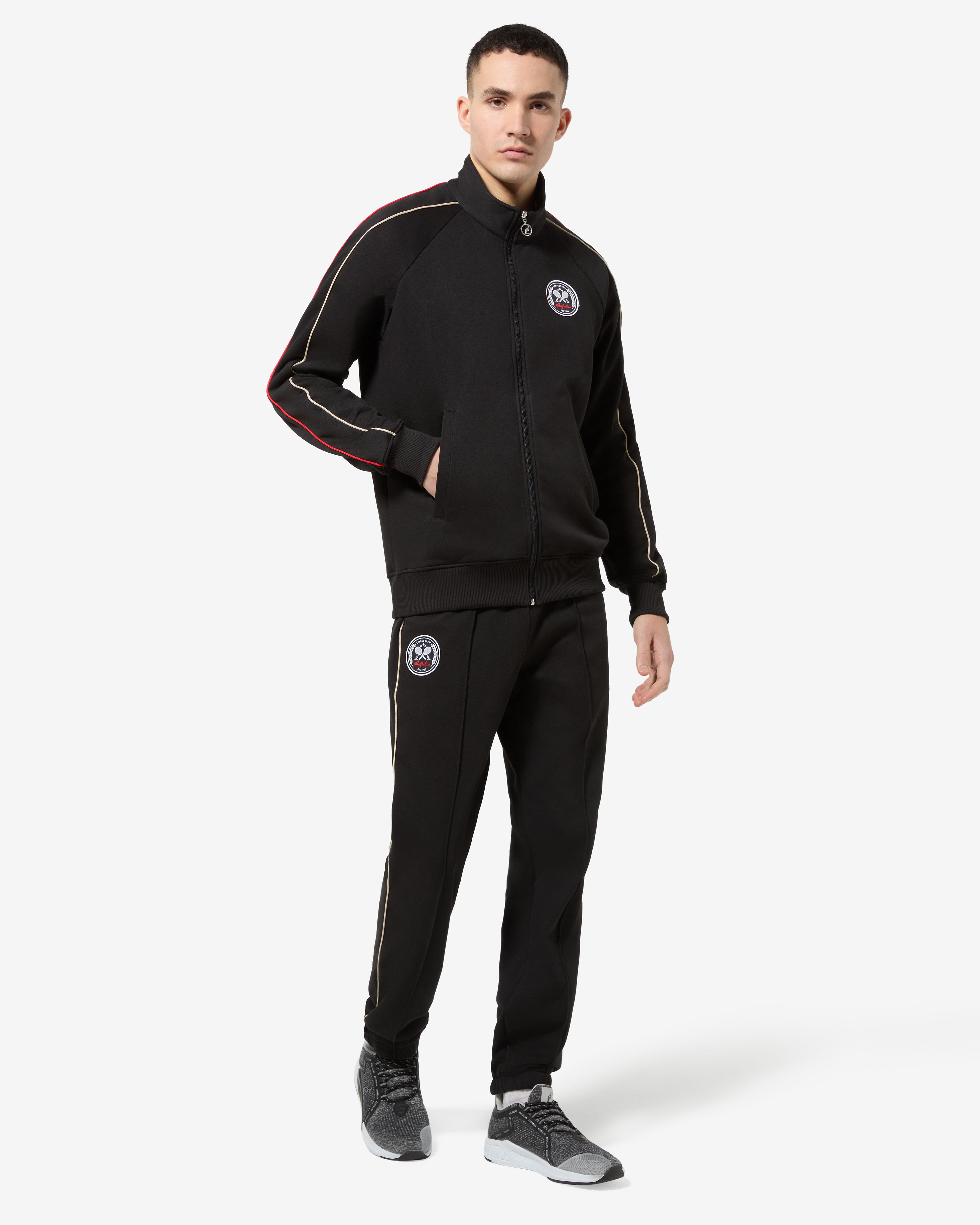 australian-tennis-crew-track-jacket-felpa-invernale-nera image 2
