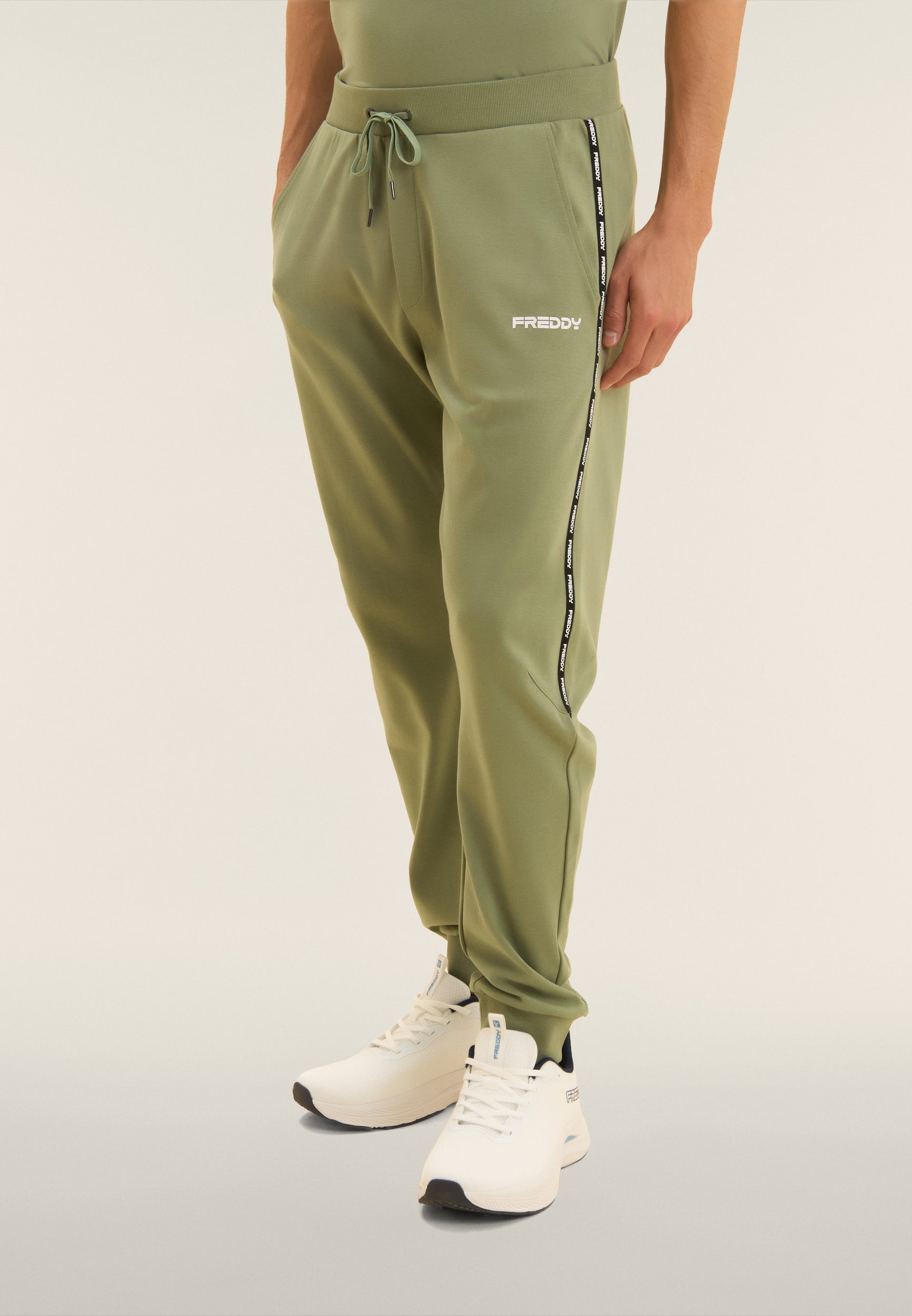 freddy-pantaloni-sportivi-in-cotone-con-inserto-logato image 1