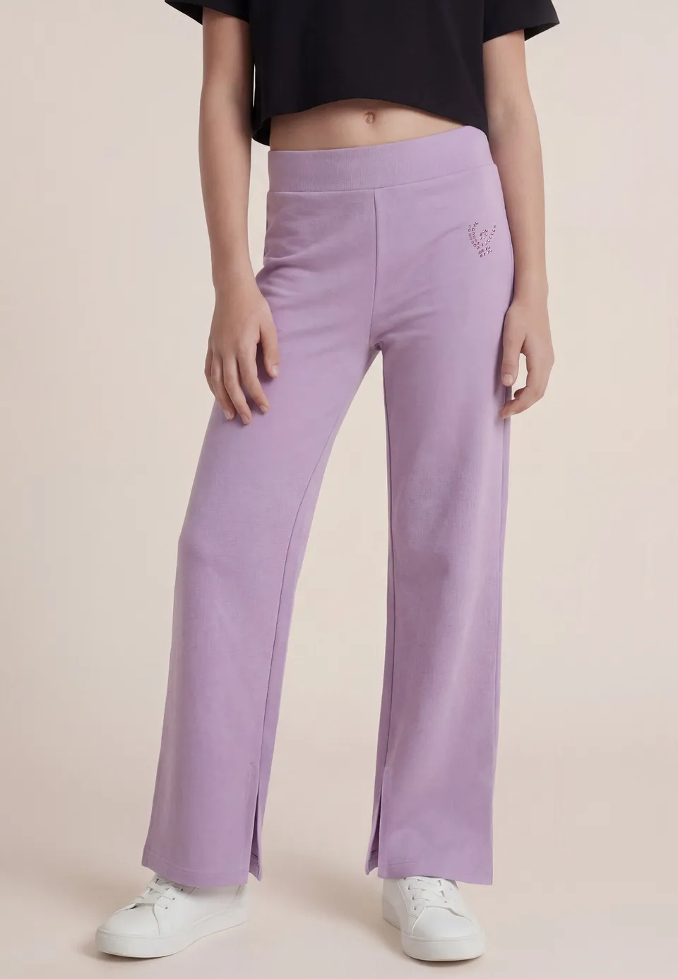 freddy-leggings-flare-in-jersey-con-spacchi-sul-fondo-bimba-e-ragazza image 1