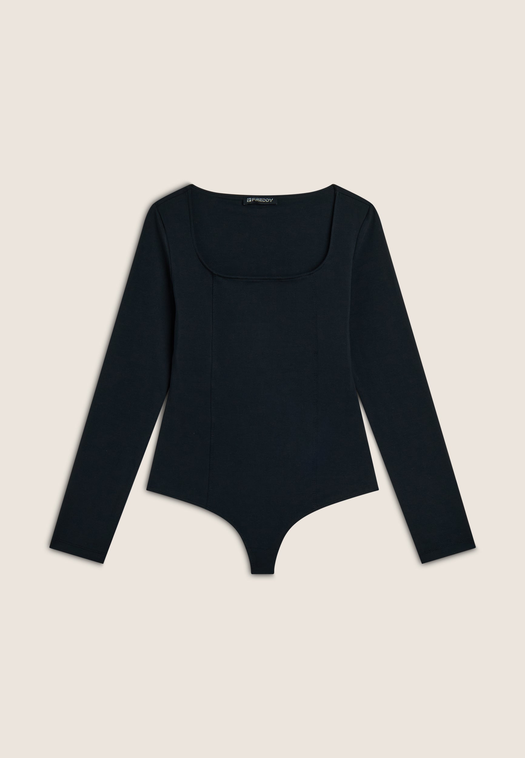 freddy-body-donna-scollo-quadrato-in-jersey-di-cotone-organico image 1
