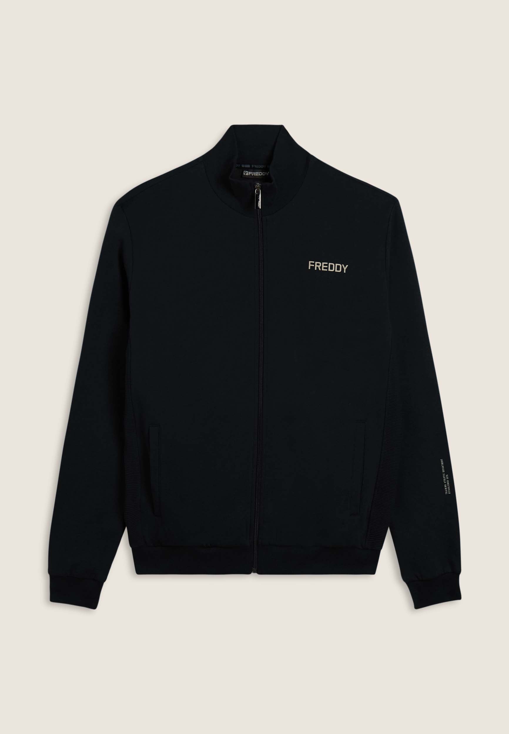 freddy-felpa-uomo-con-zip-100-cotone-inserti-rigati image 8