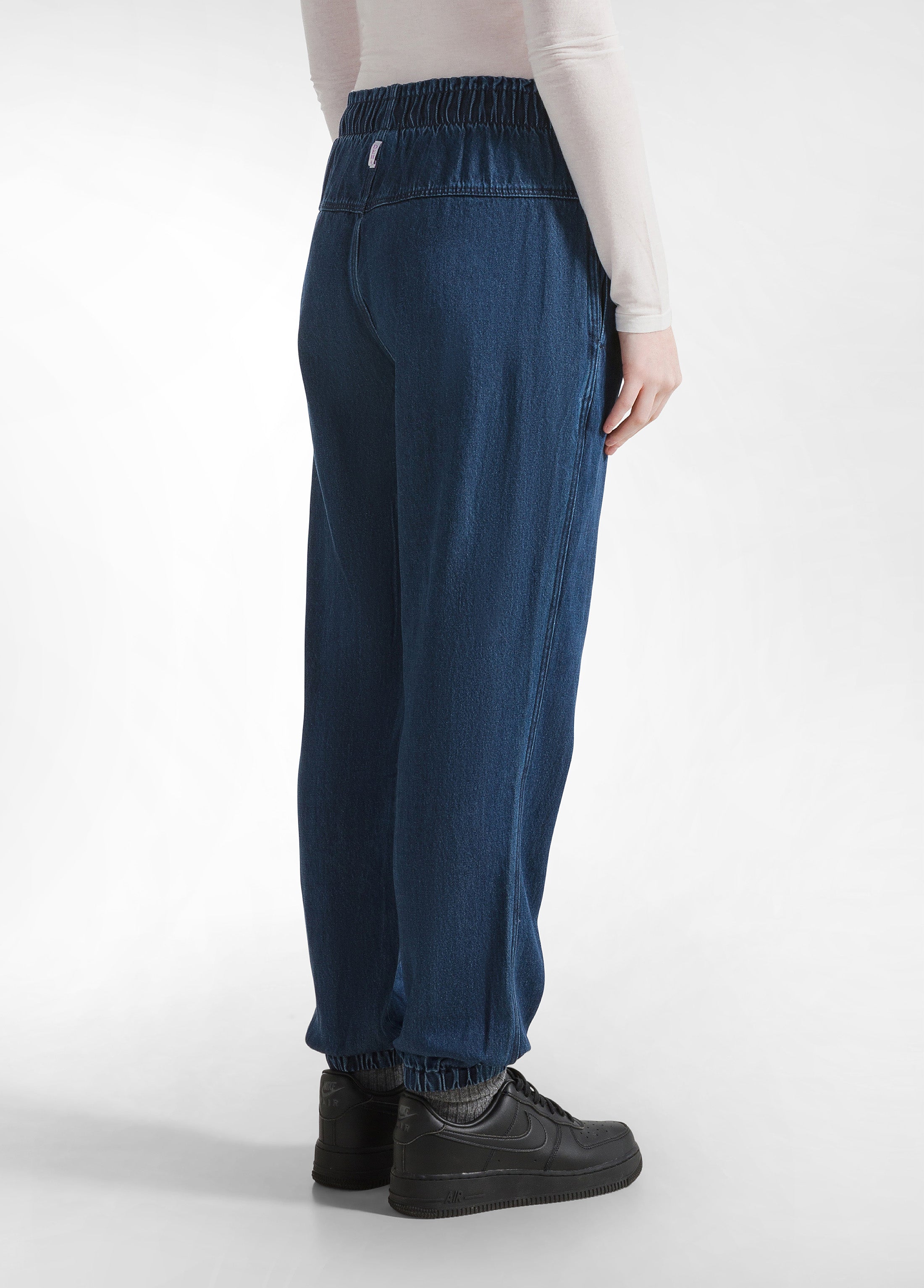 deha-a00629-pantalone-jogger-donna-in-denim-lyocell-blu image 3