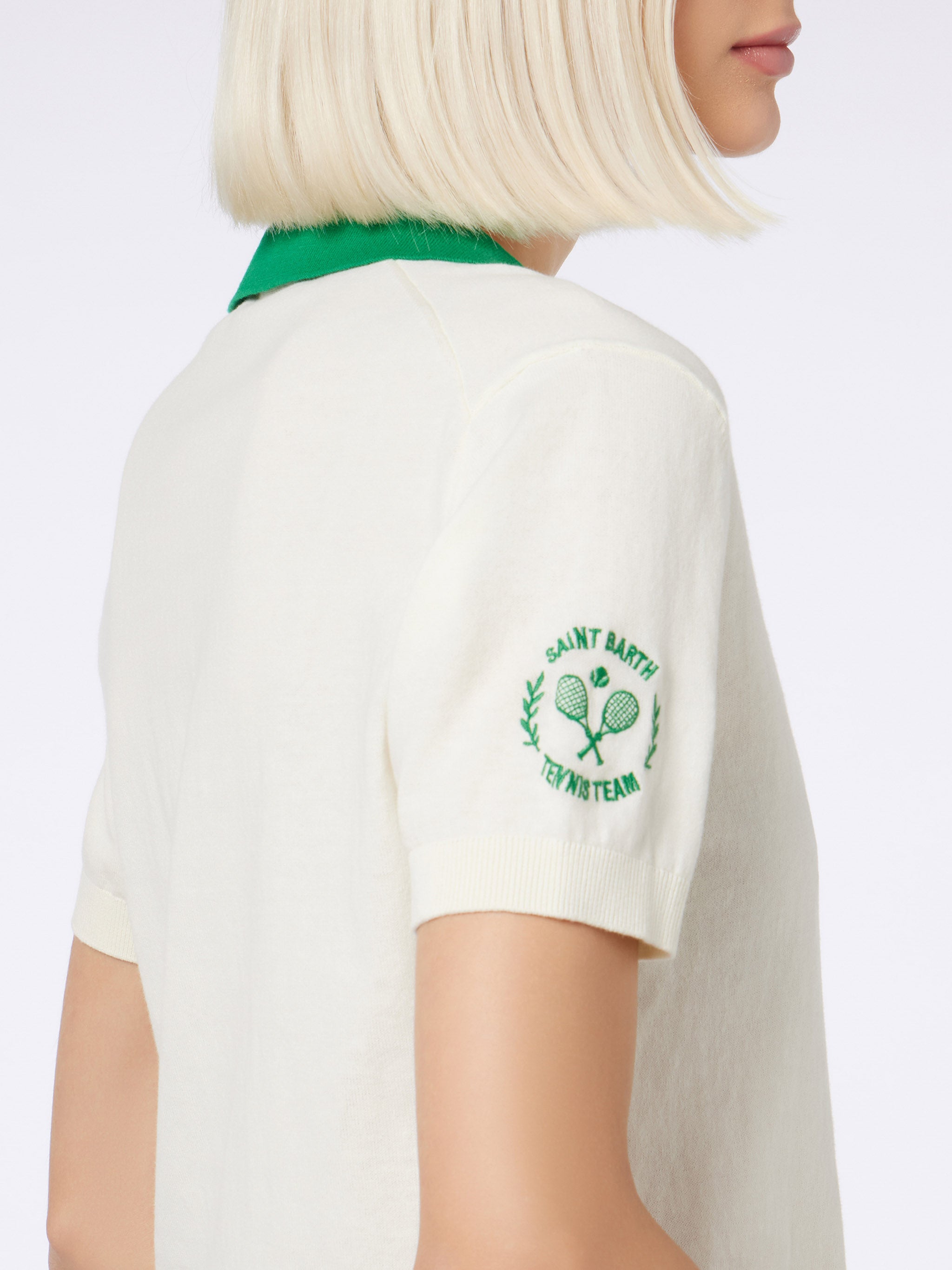 australian-polo-shirt-evonne-mc2-saint-barth-x-australian-in-cotone-bianco image 4