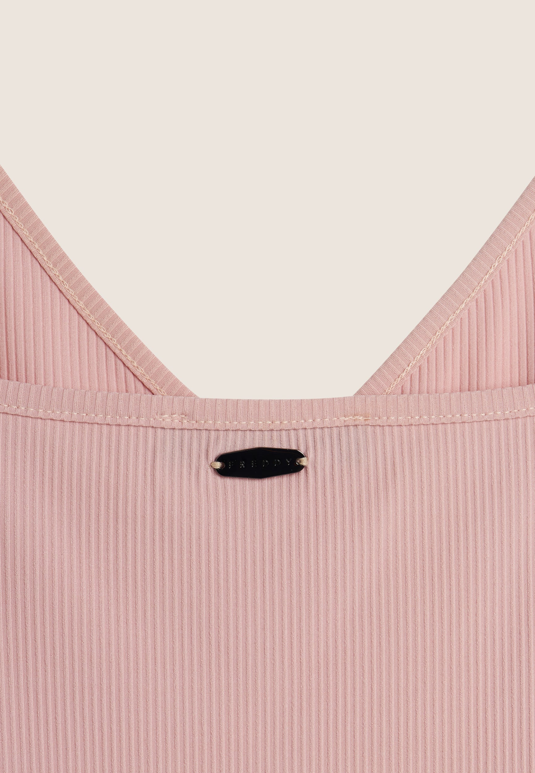 freddy-miniabito-sottoveste-in-jersey-a-costine-donna-scollo-a-v image 6