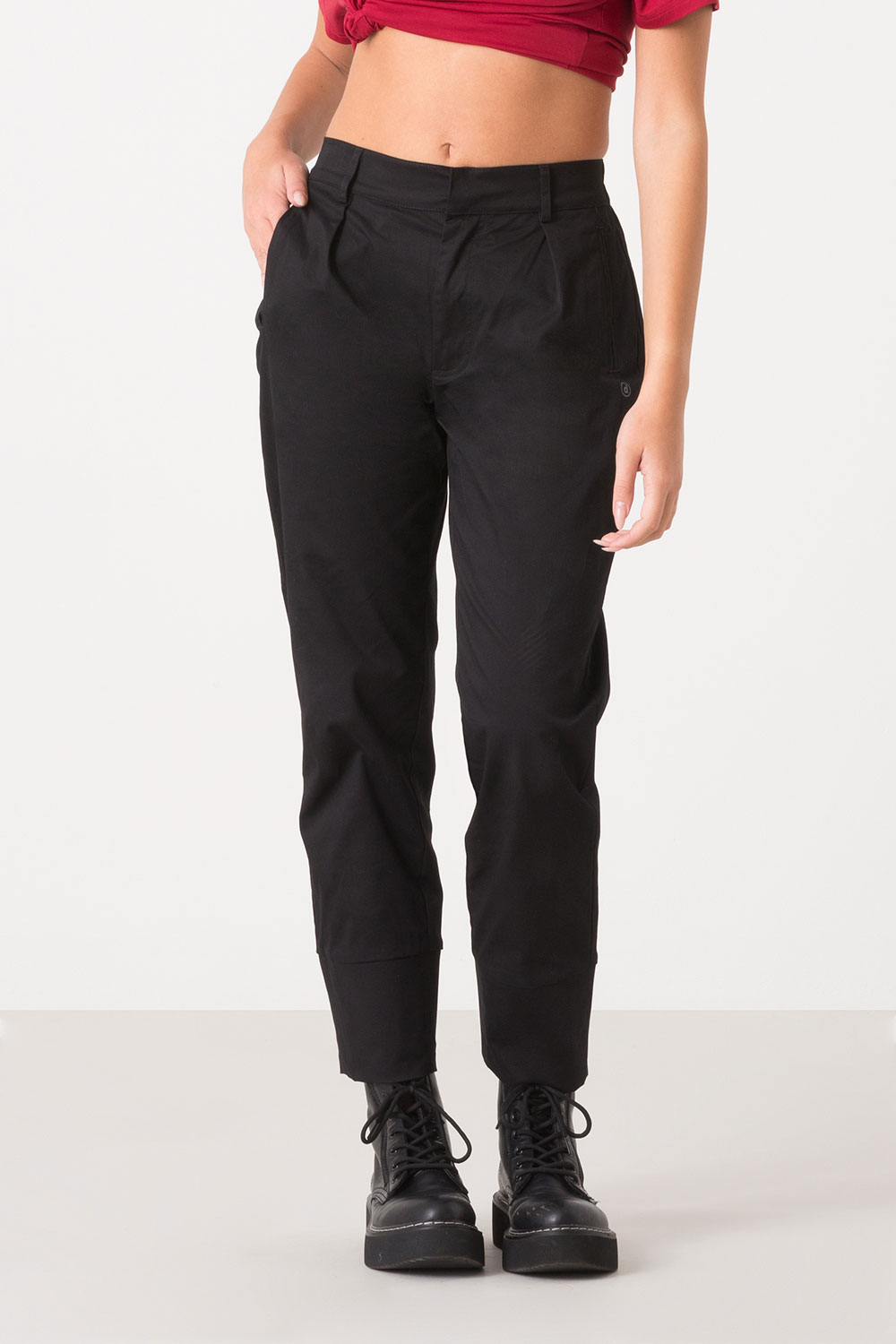 dimensione-danza-pantalone-donna-in-popeline-fondo-dritto-con-spacco image 1