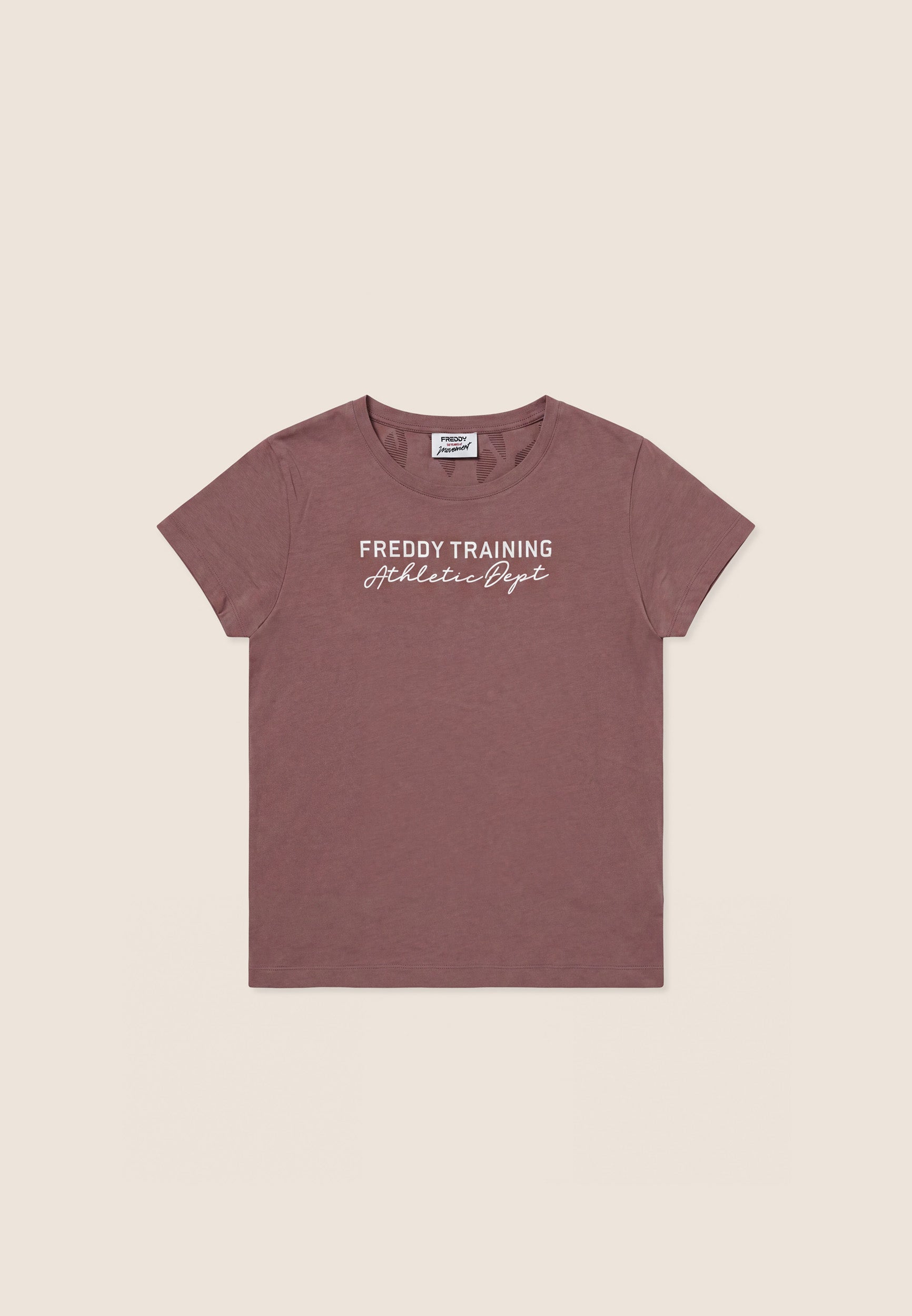 freddy-t-shirt-donna-regular-in-jersey-cotone-con-spacchi image 5