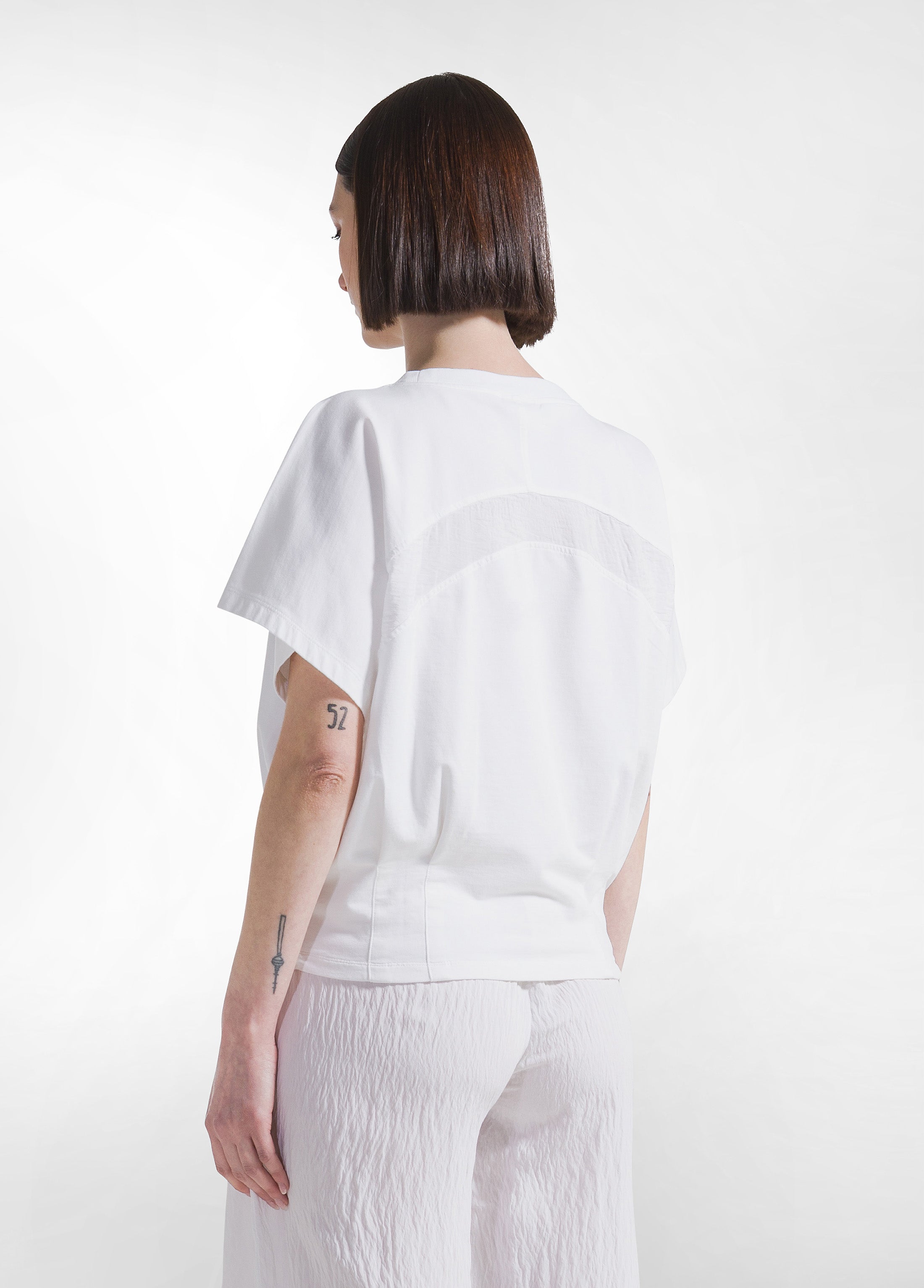 deha-completo-felpa-con-dettaglio-pantaloni-larghi-viscosa-crinkle-bianco image 3