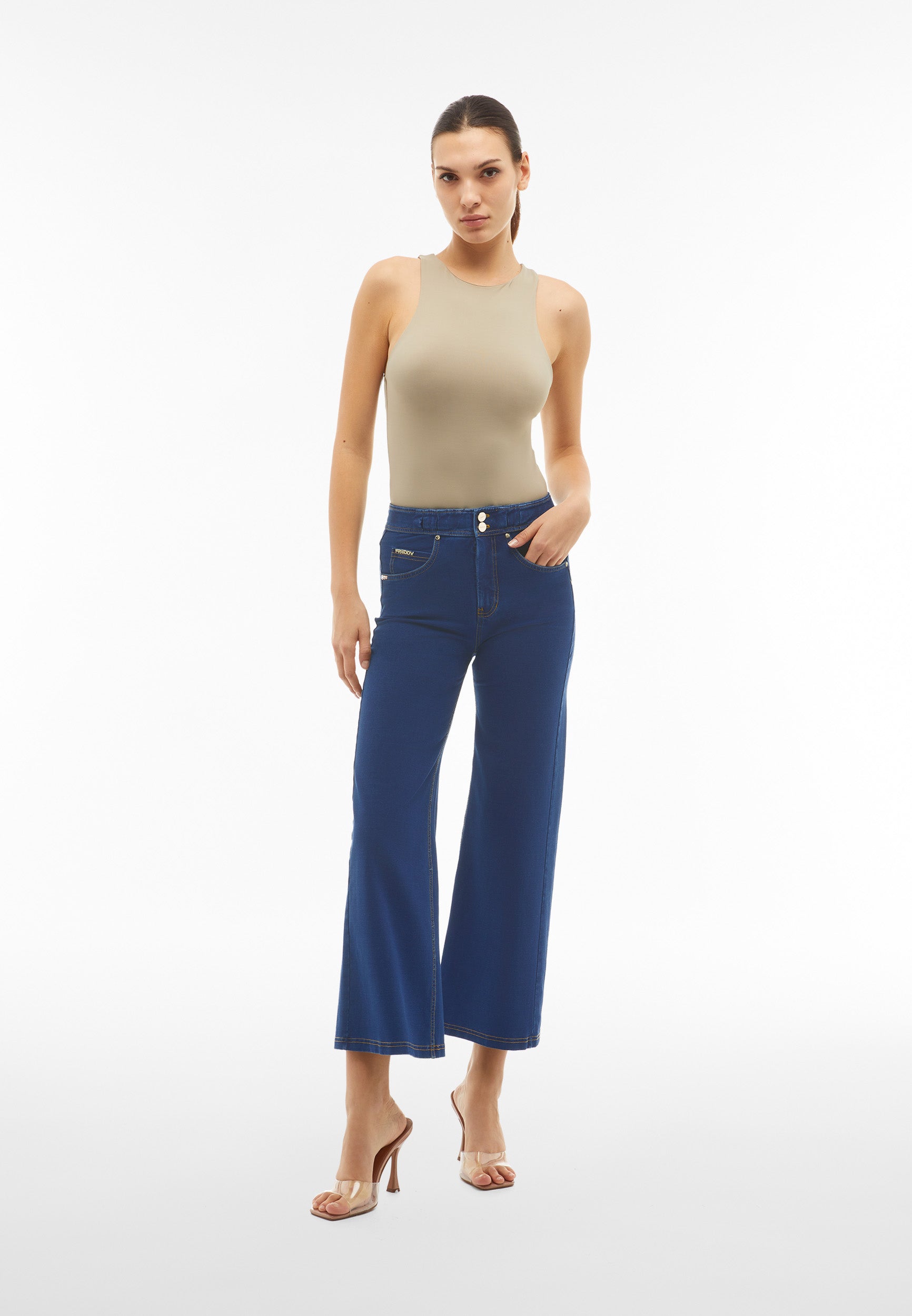 freddy-pantaloni-n-o-w-wide-leg-cropped-vita-alta-jersey-denim image 2
