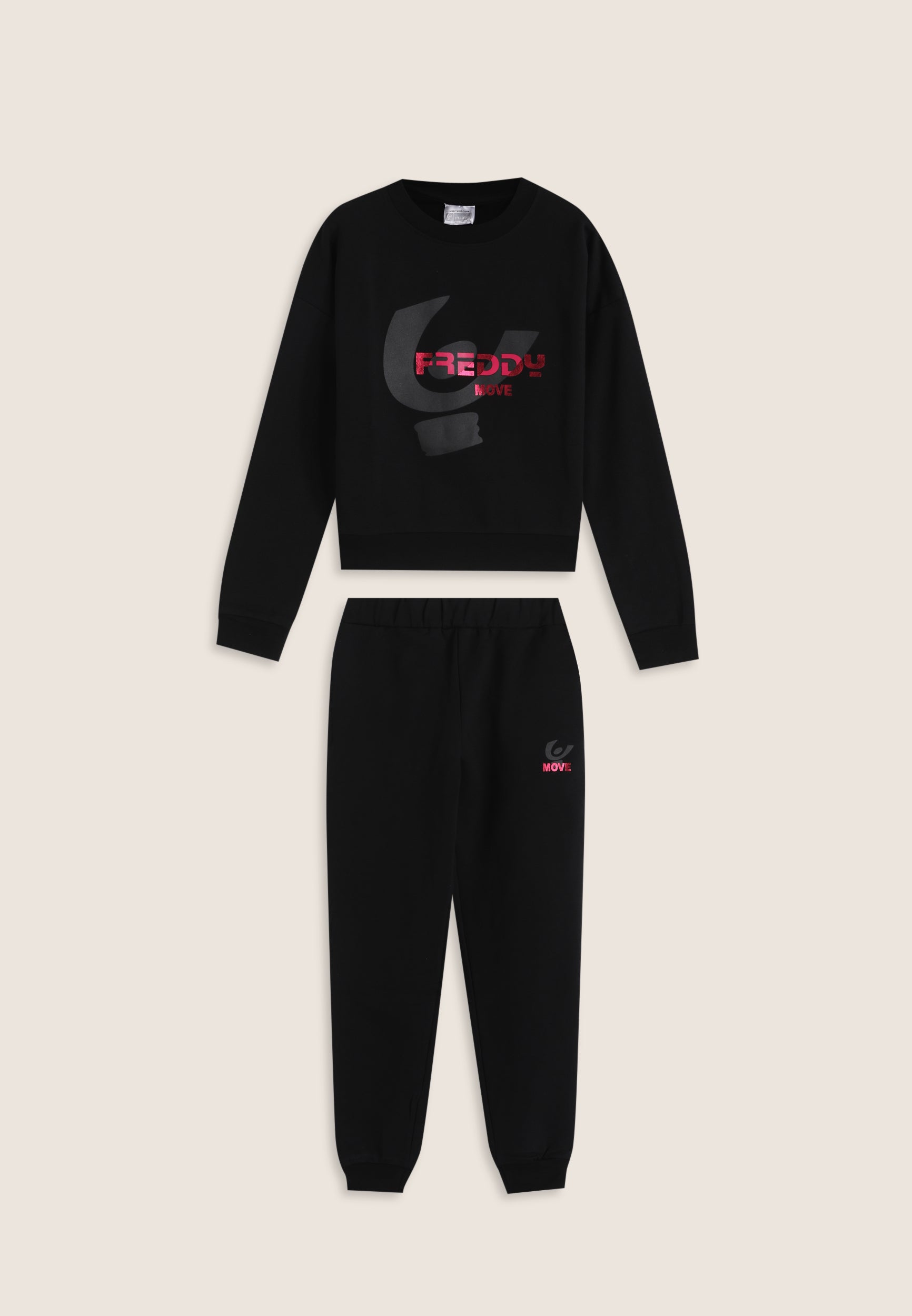 freddy-tuta-bambina-in-cotone-elasticizzato-con-stampa-metallizzata-freddy-move image 4