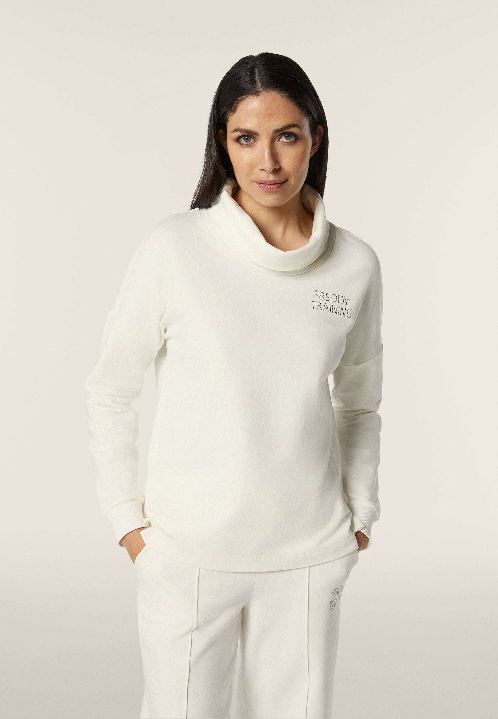 freddy-wr-up-felpa-donna-comfort-fit-collo-a-tubo image 1