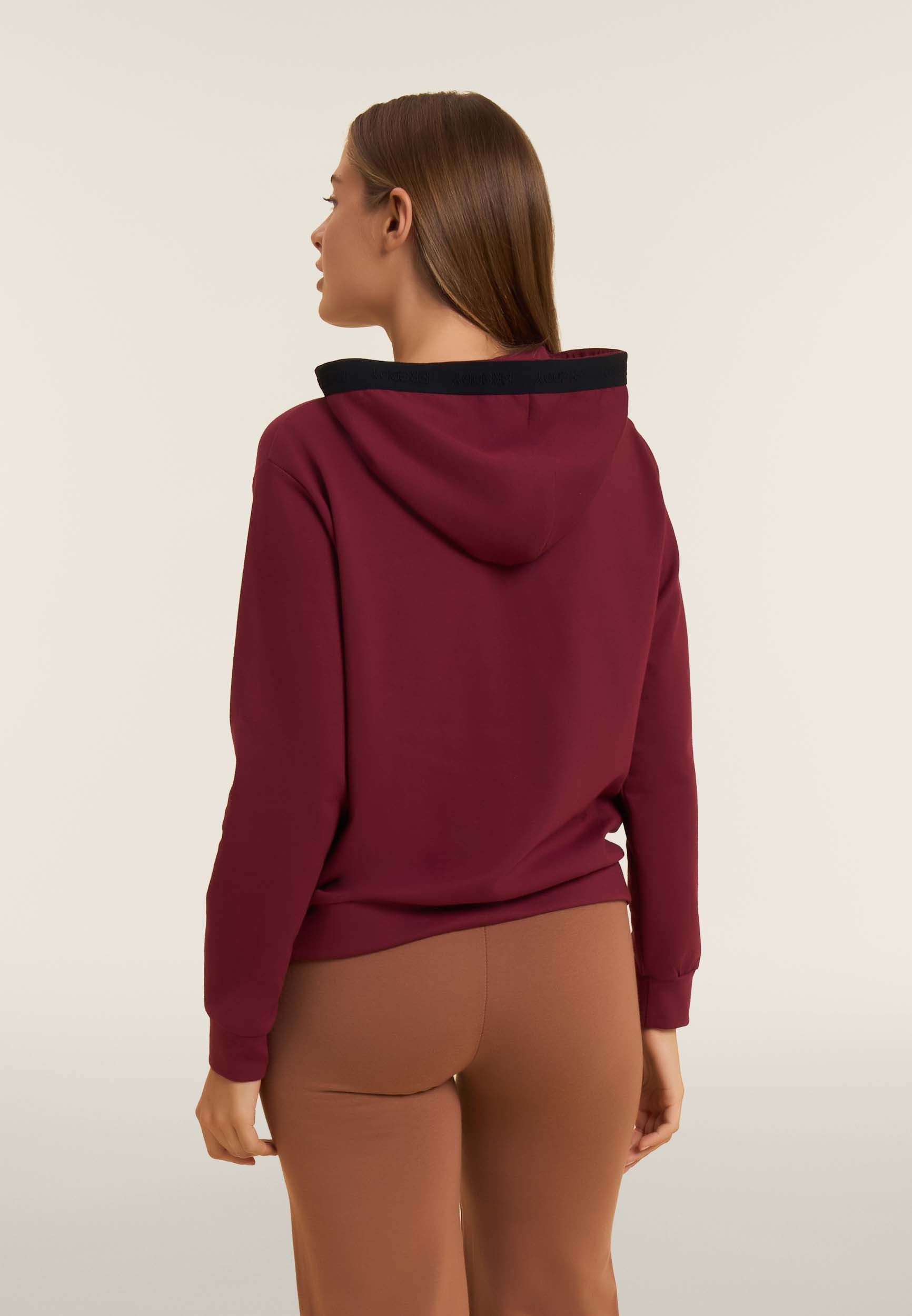 freddy-felpa-donna-full-zip-con-cappuccio-logato image 3