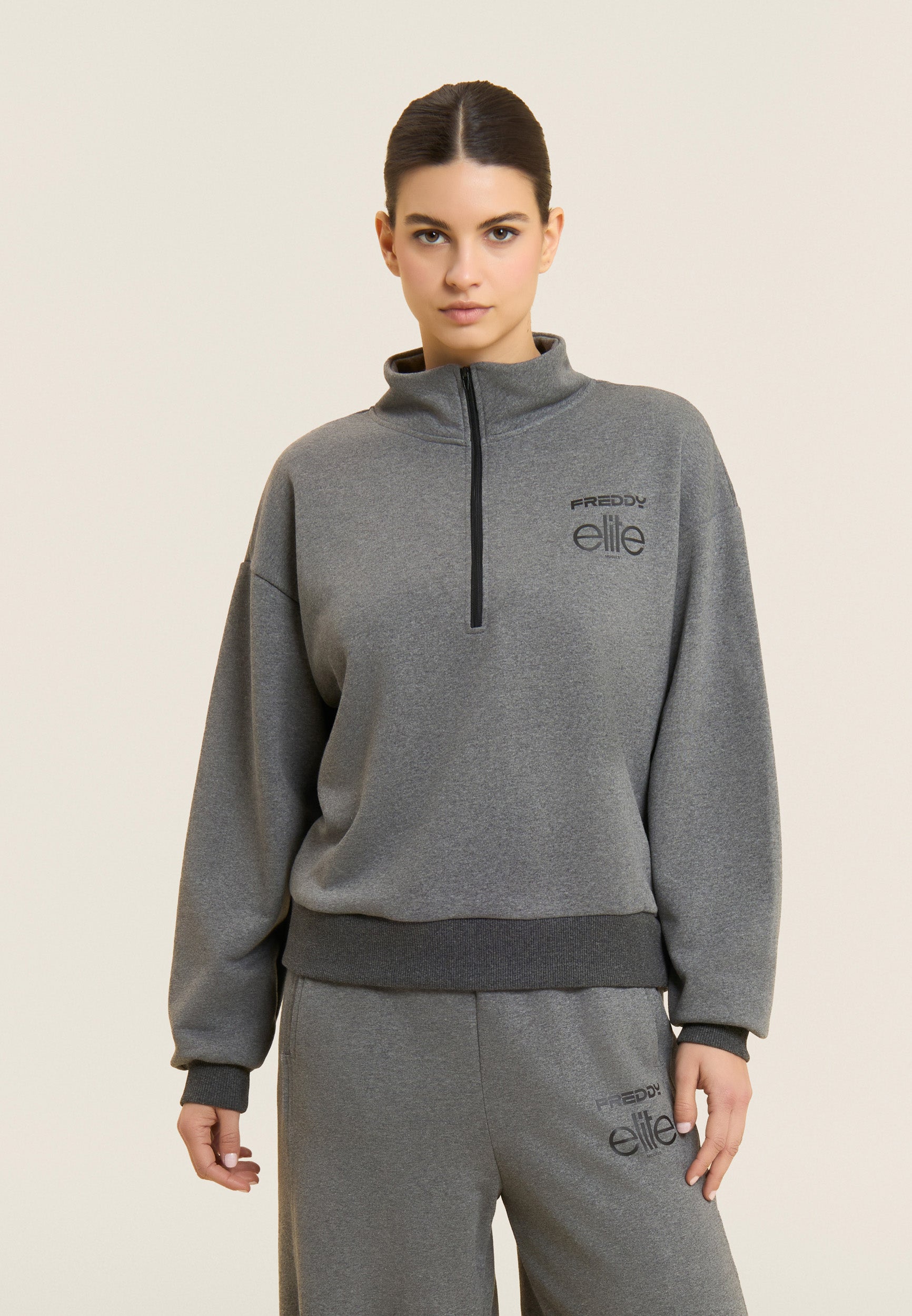 freddy-felpa-comfort-fit-donna-m-lange-mezza-zip-freddy-x-elite image 1