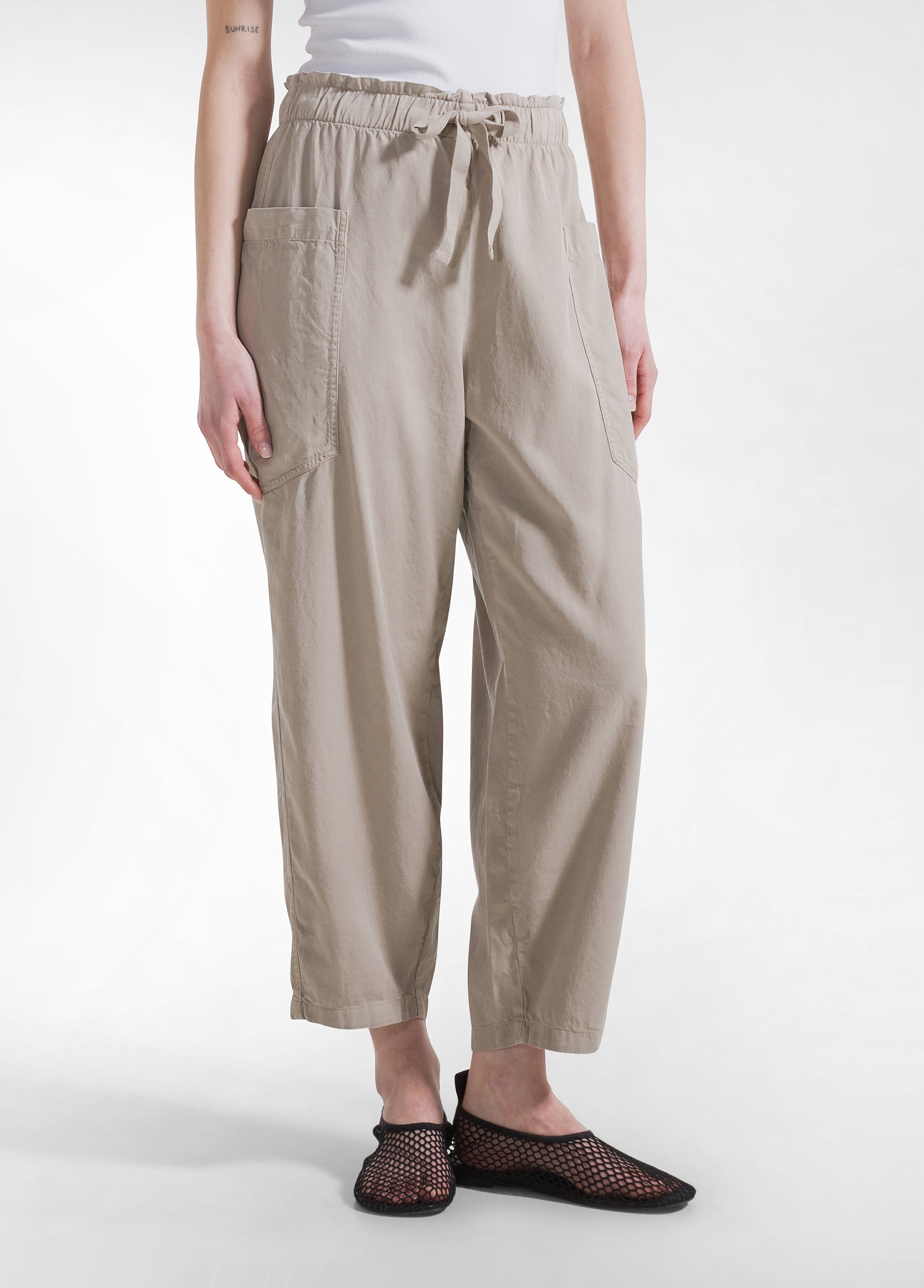 deha-pantaloni-balloon-in-twill-di-lyocell-beige image 2