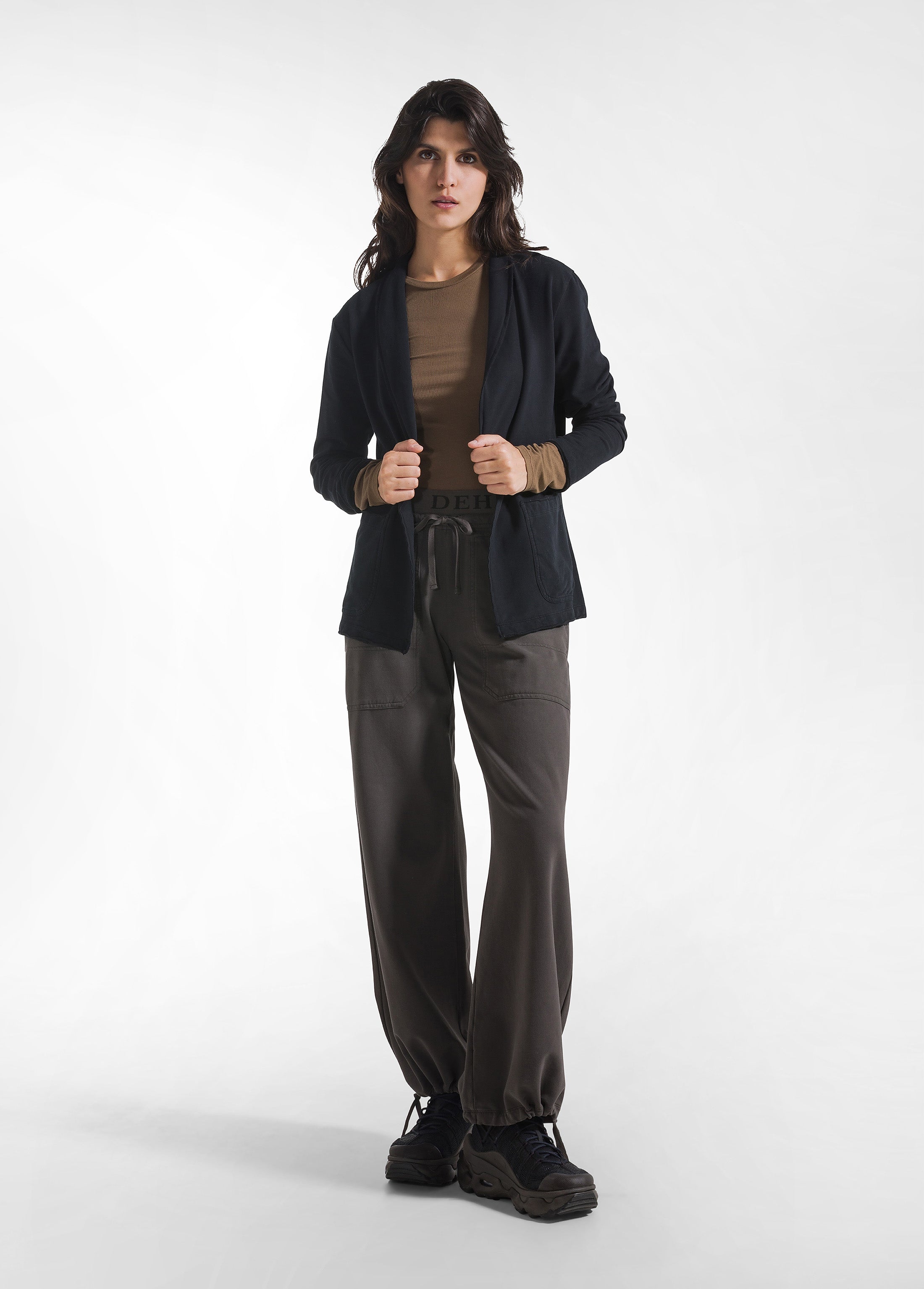 deha-blazer-a00572-in-cotone-stretch-nero image 4