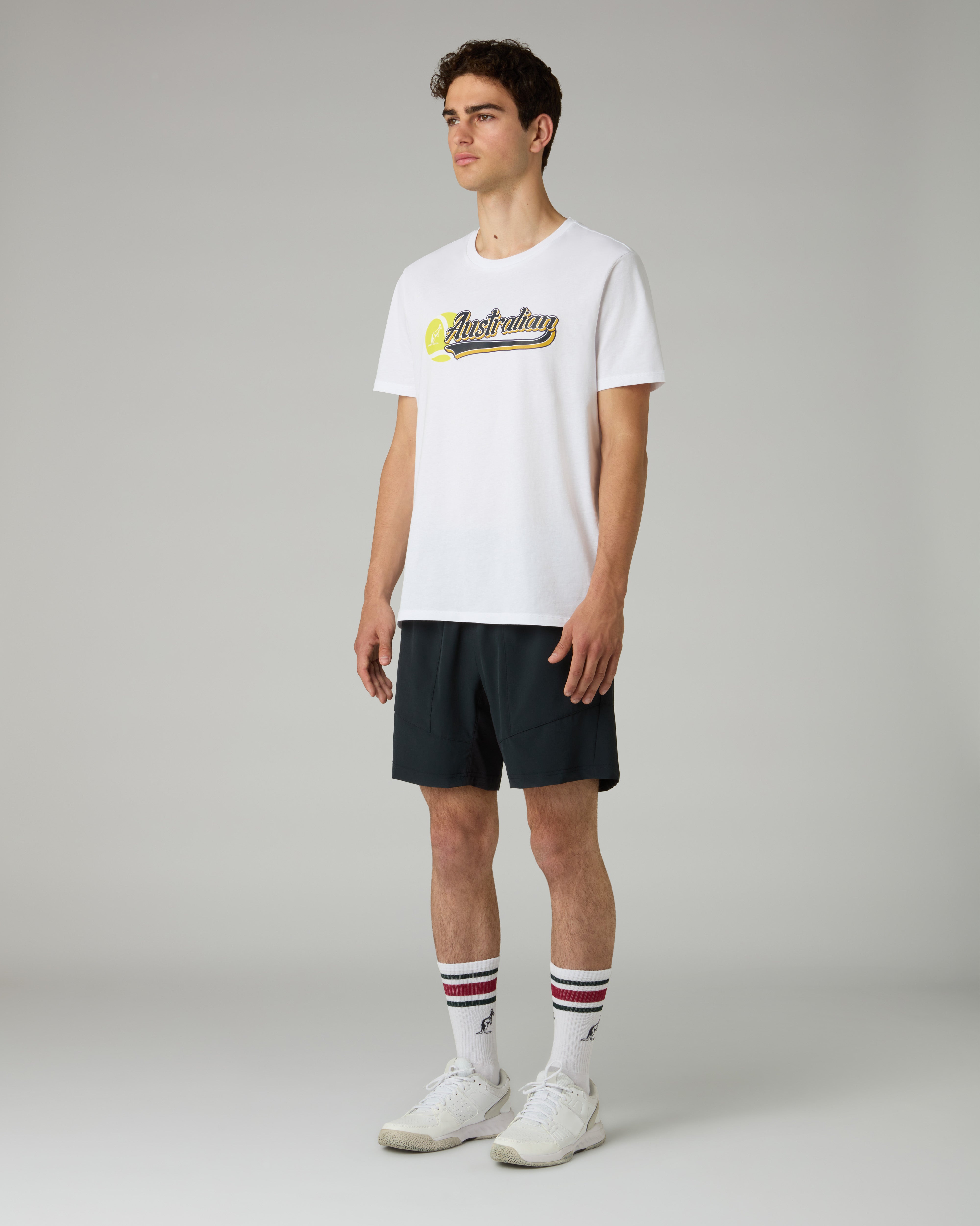 australian-t-shirt-in-cotone-bianca-tennis image 2