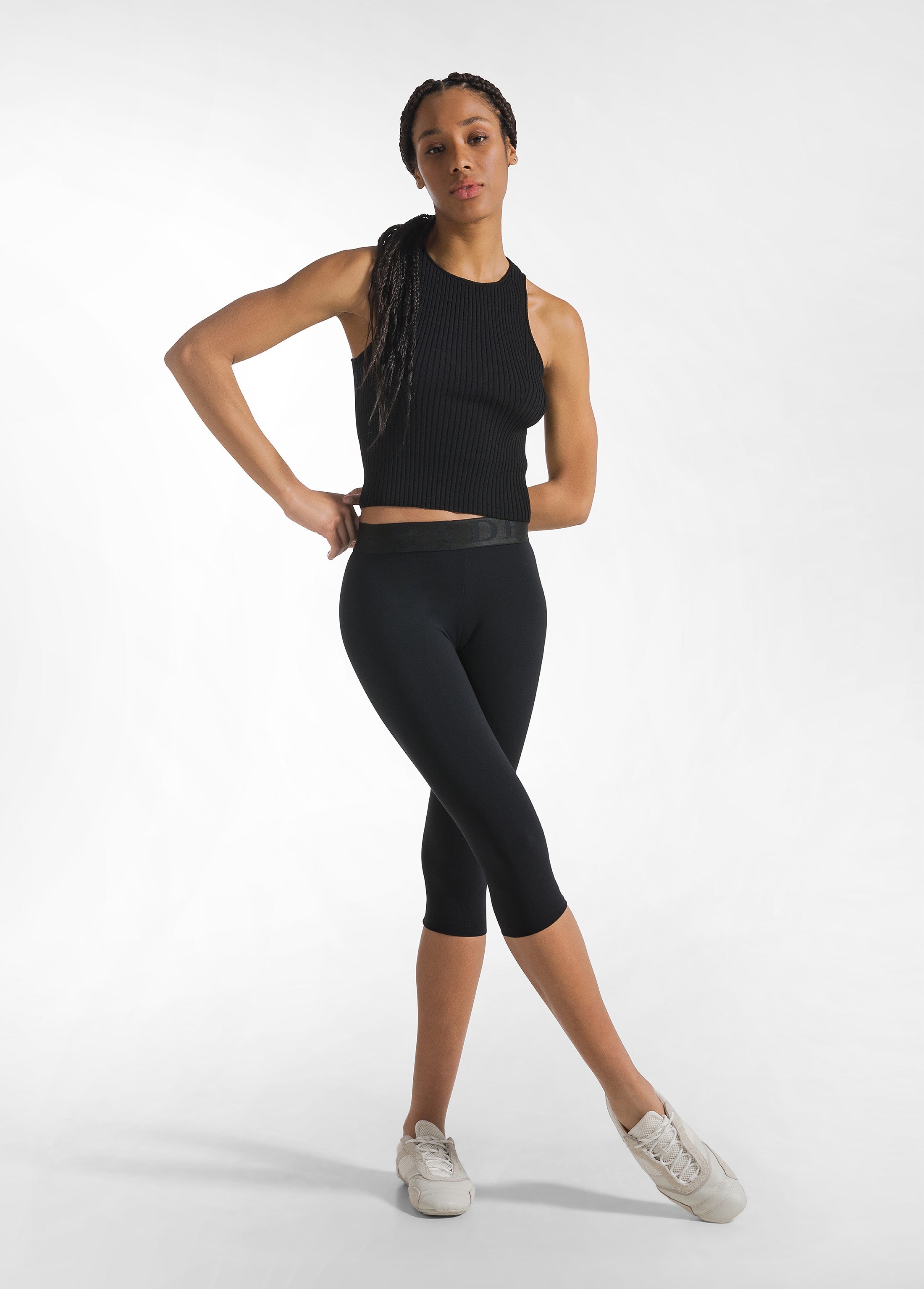 deha-top-a-coste-in-maglia-di-rayon-nero-top-comfort image 4