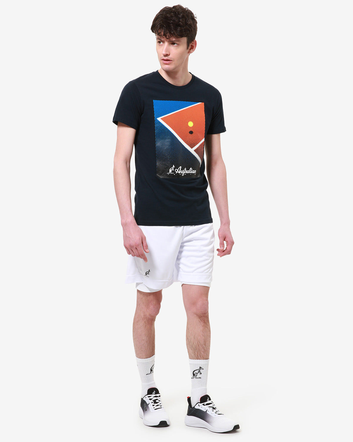 australian-court-graphic-t-shirt-maglietta-tennis-cotone-blu-navy image 2