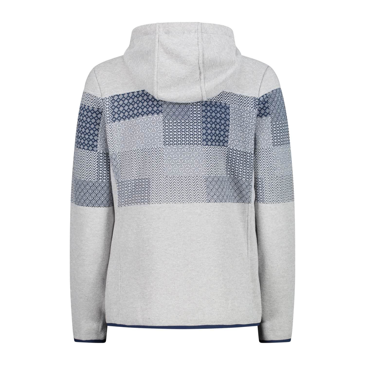 cmp-knit-tech-m-lange-fleece-giacca-donna-con-cappuccio-fisso-full-zip image 2