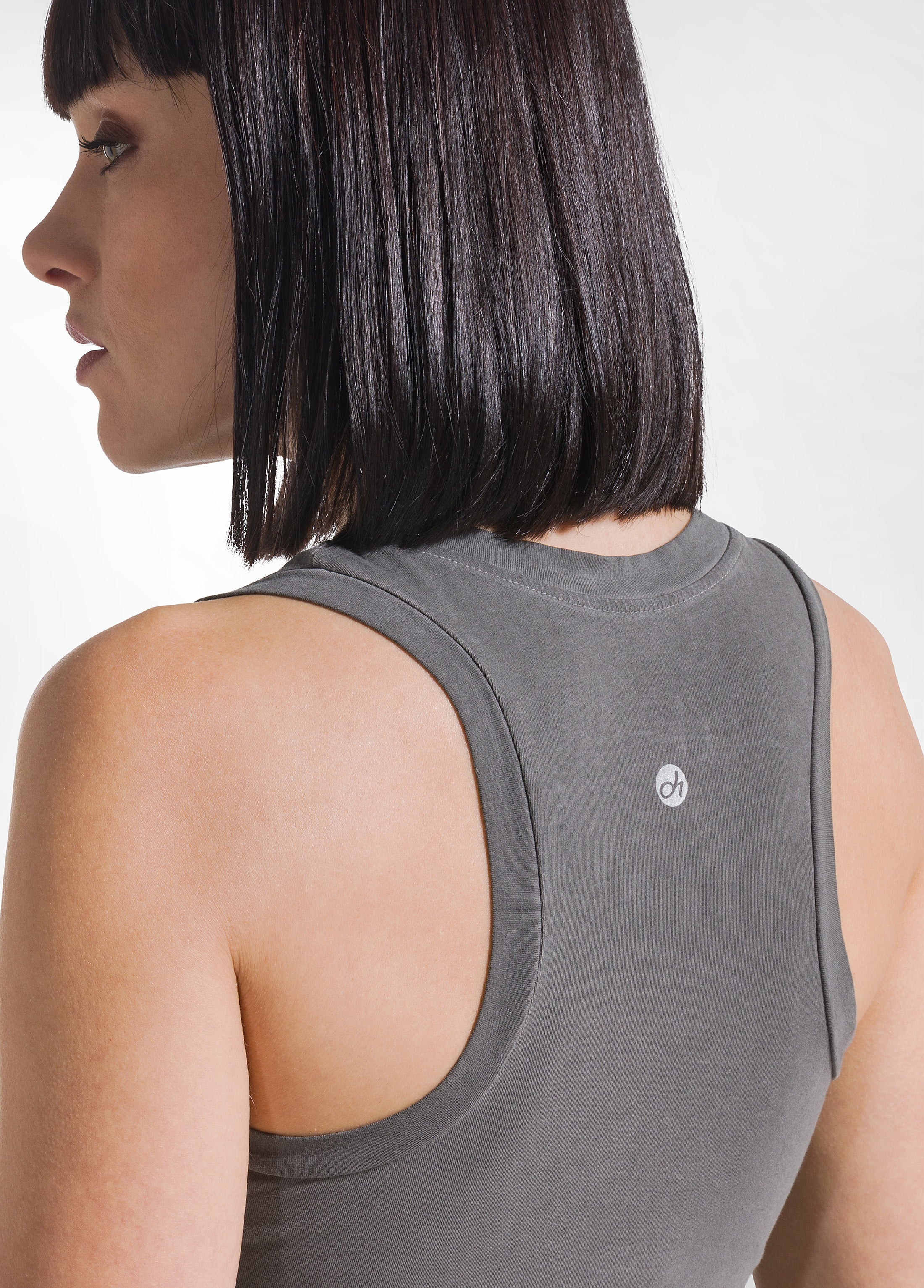 deha-canotta-stretch-effetto-sfumato-spalline-larghe-top-sportivo-donna image 3