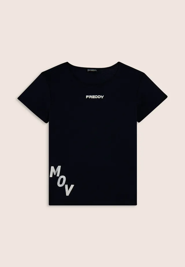 freddy-t-shirt-regular-in-jersey-leggero-con-stampa-mov-maniche-corte image 1