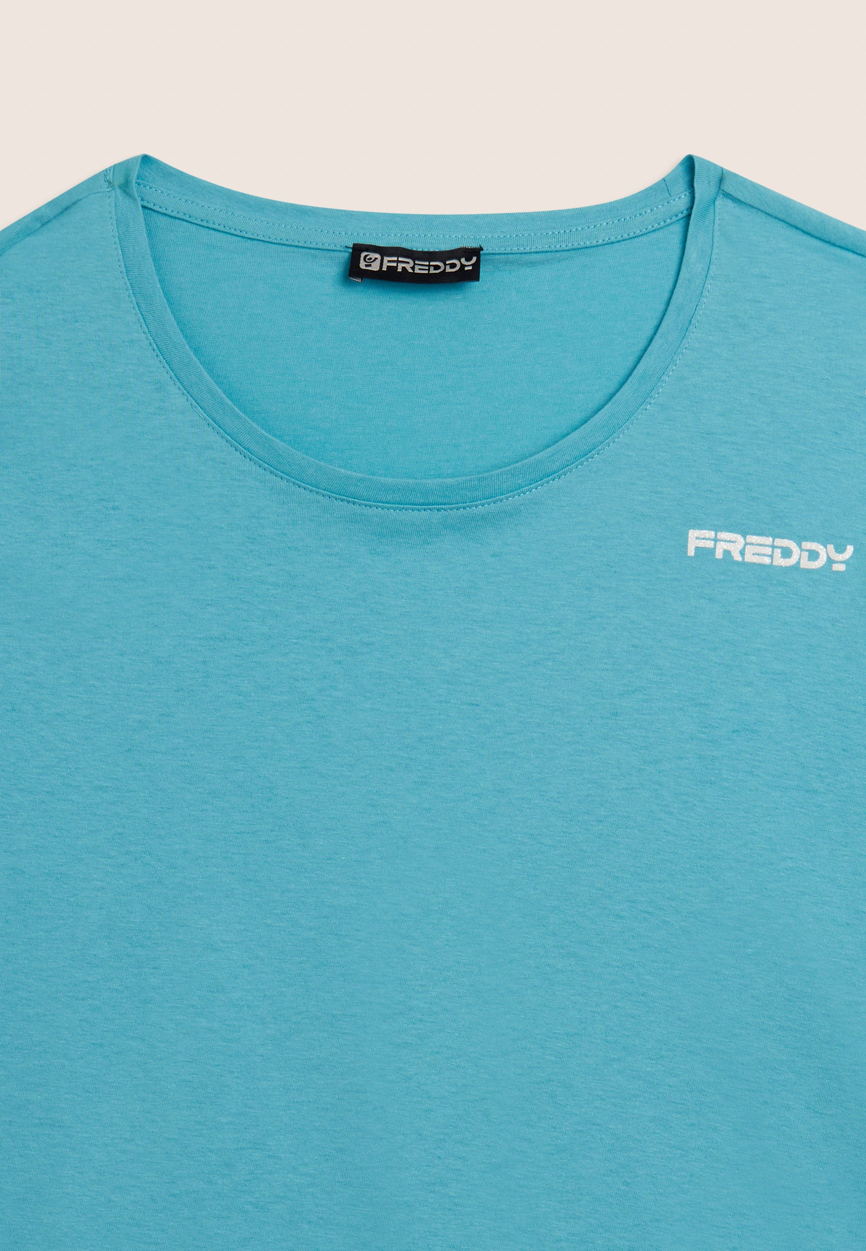 freddy-t-shirt-manica-corta-cropped-con-piccolo-logo-t-shirt-donna-cotone image 7