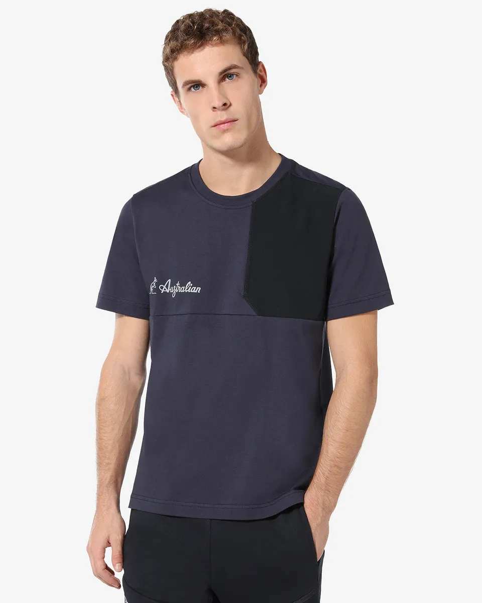 australian-tek-fleece-t-shirt-t-shirt-cotone-blu-navy image 1