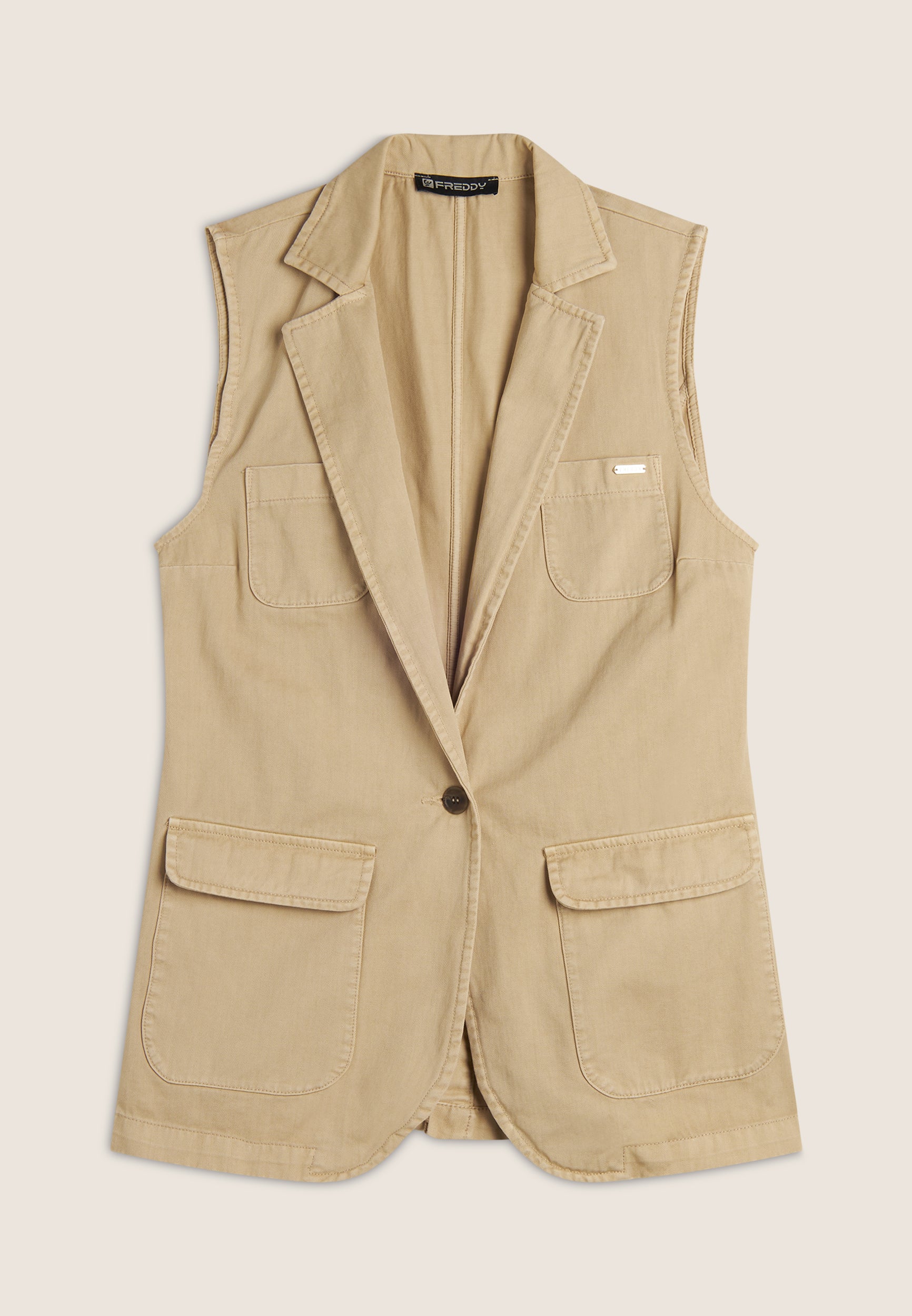 freddy-gilet-doppio-petto-donna-in-gabardine image 6