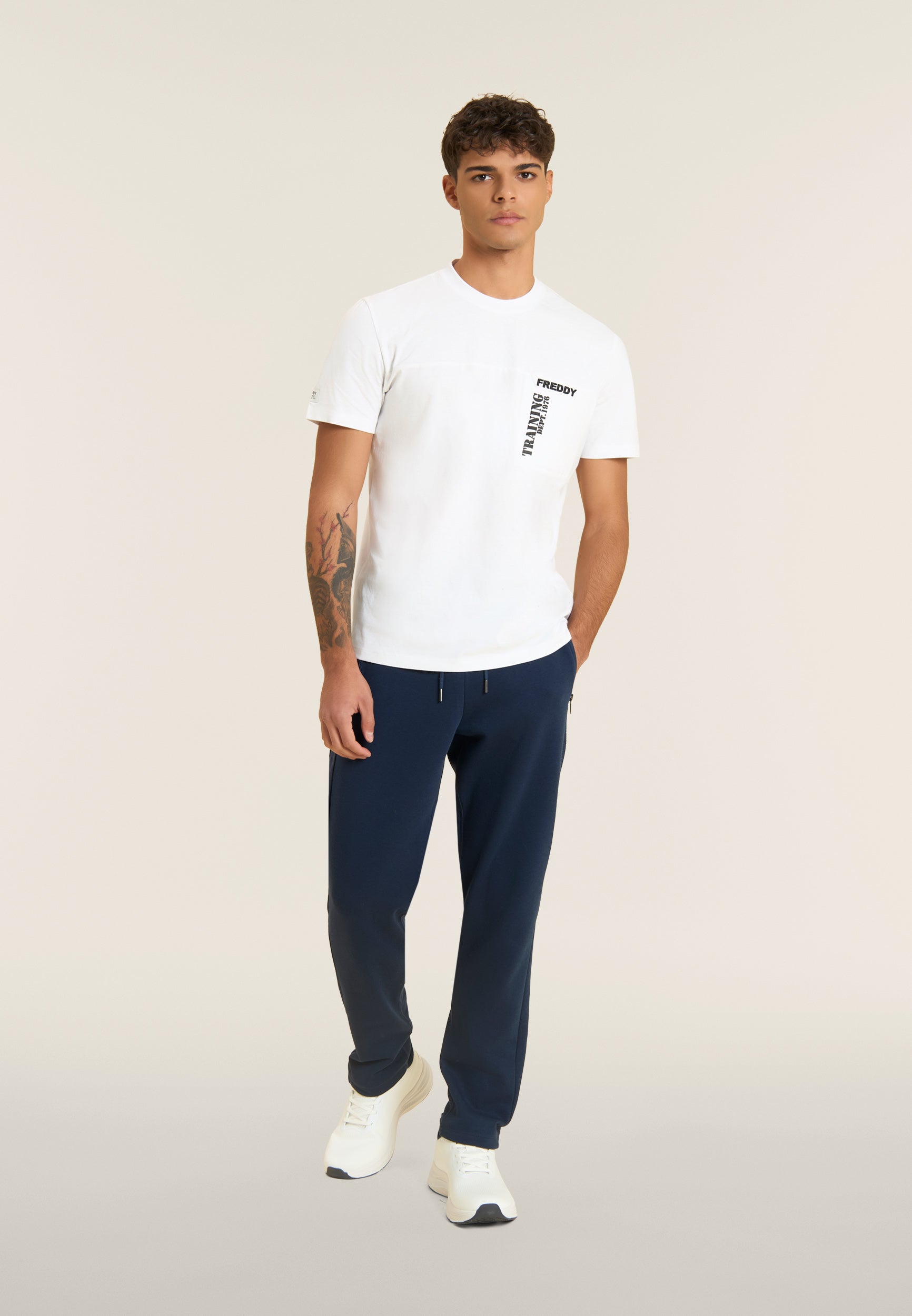 freddy-t-shirt-da-uomo-in-cotone-con-grafica-in-rilievo-regular-fit image 2