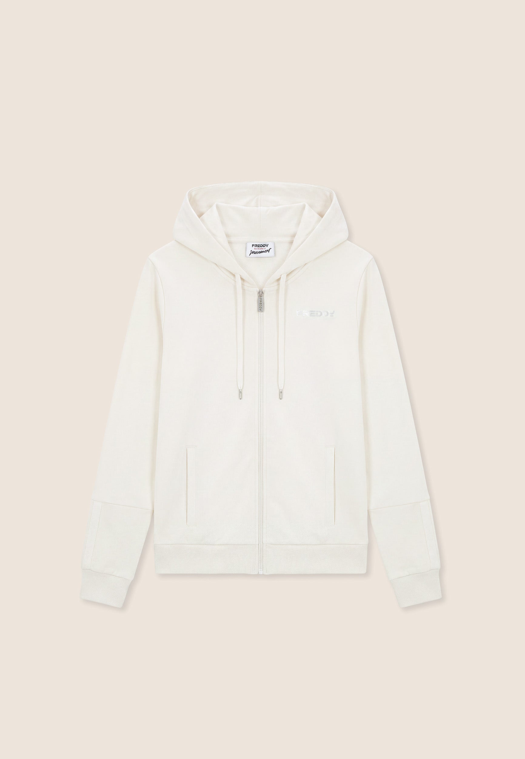 freddy-felpa-con-cappuccio-e-zip-con-finiture-elastiche-logate image 4