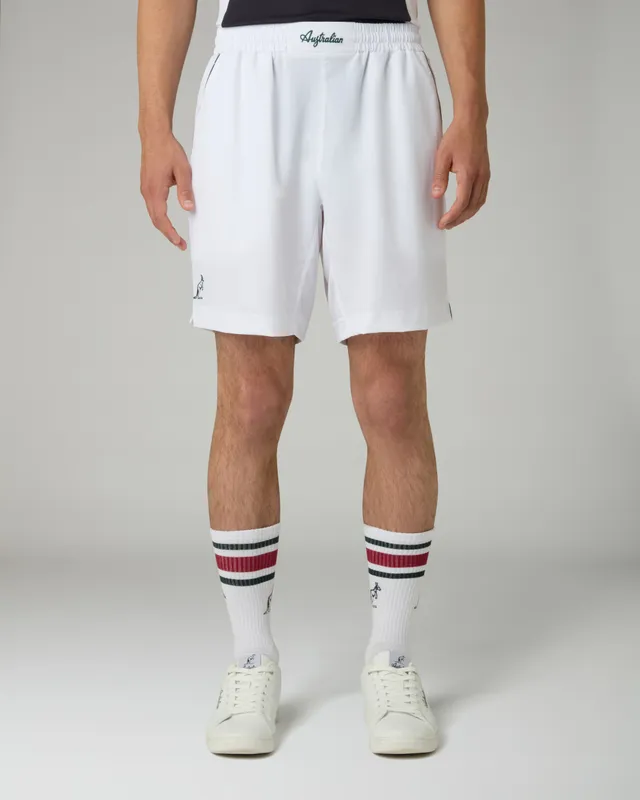 australian-slam-classic-short-short-tennis-bi-elastico-bianco-made-in-italy image 1