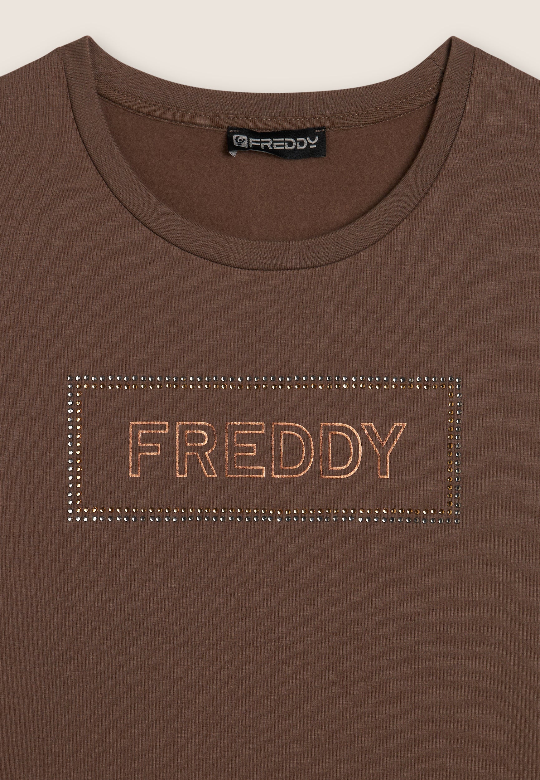 freddy-felpa-sportiva-donna-girocollo-grafica-strass image 7