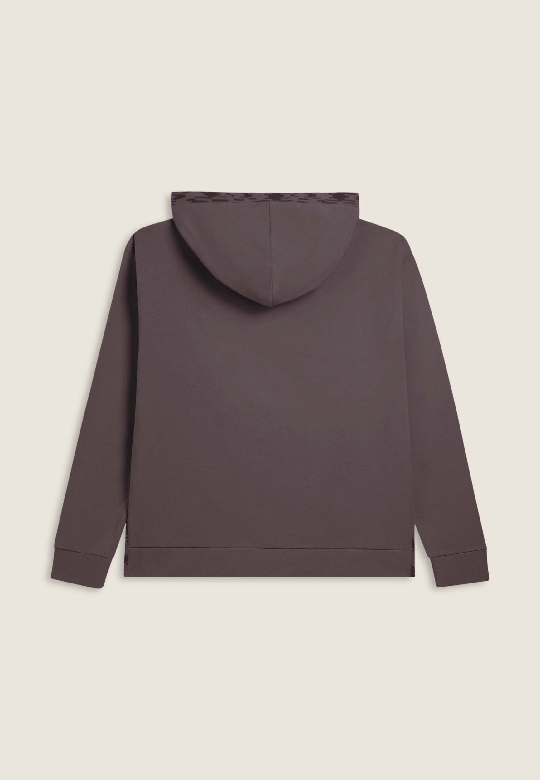 freddy-felpa-con-cappuccio-foderato-fantasia-con-zip-frontale-donna image 8