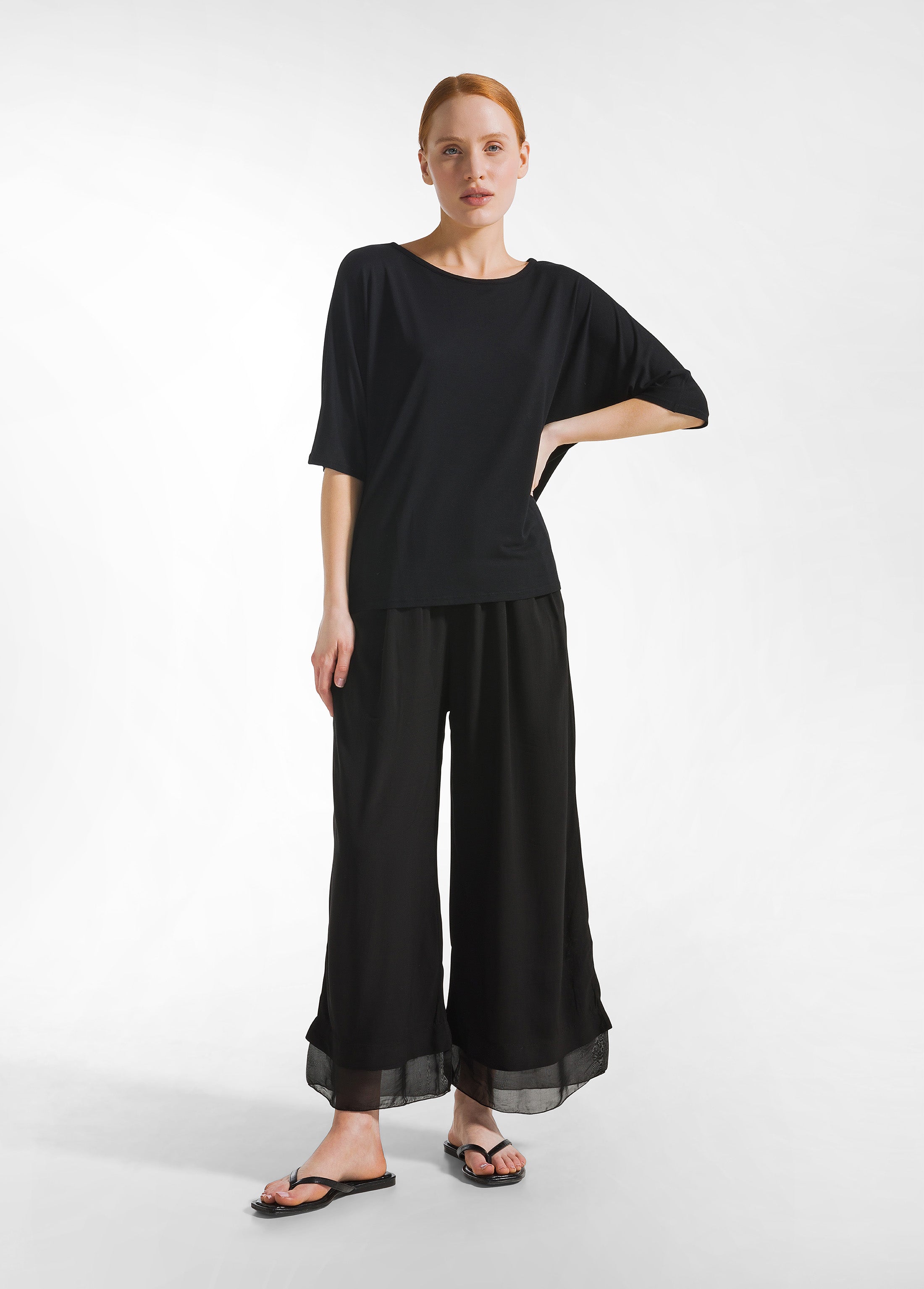 deha-t-shirt-fluida-in-viscosa-nera image 8